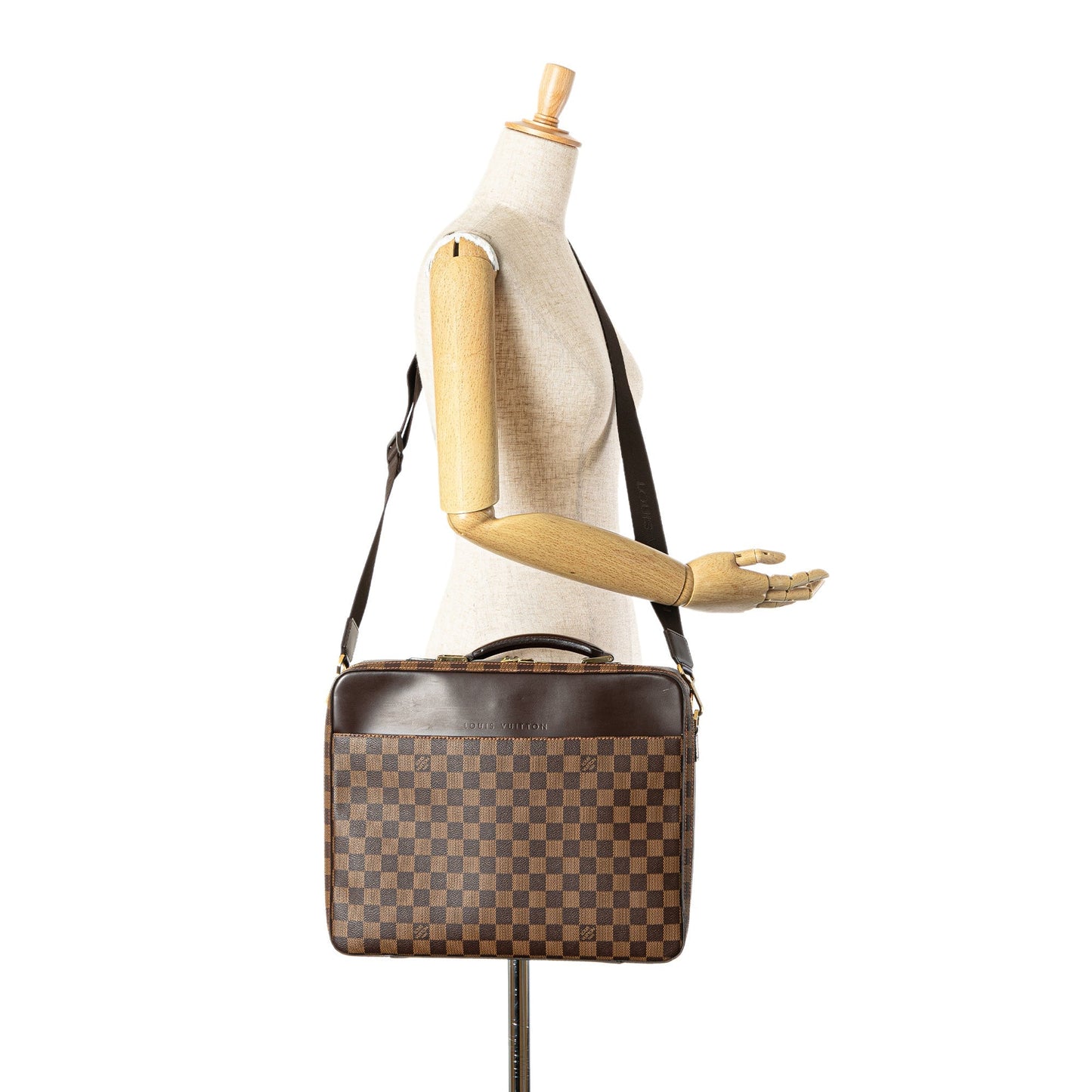 Louis Vuitton Damier Ebene Porte Ordinateur Sabana Brown