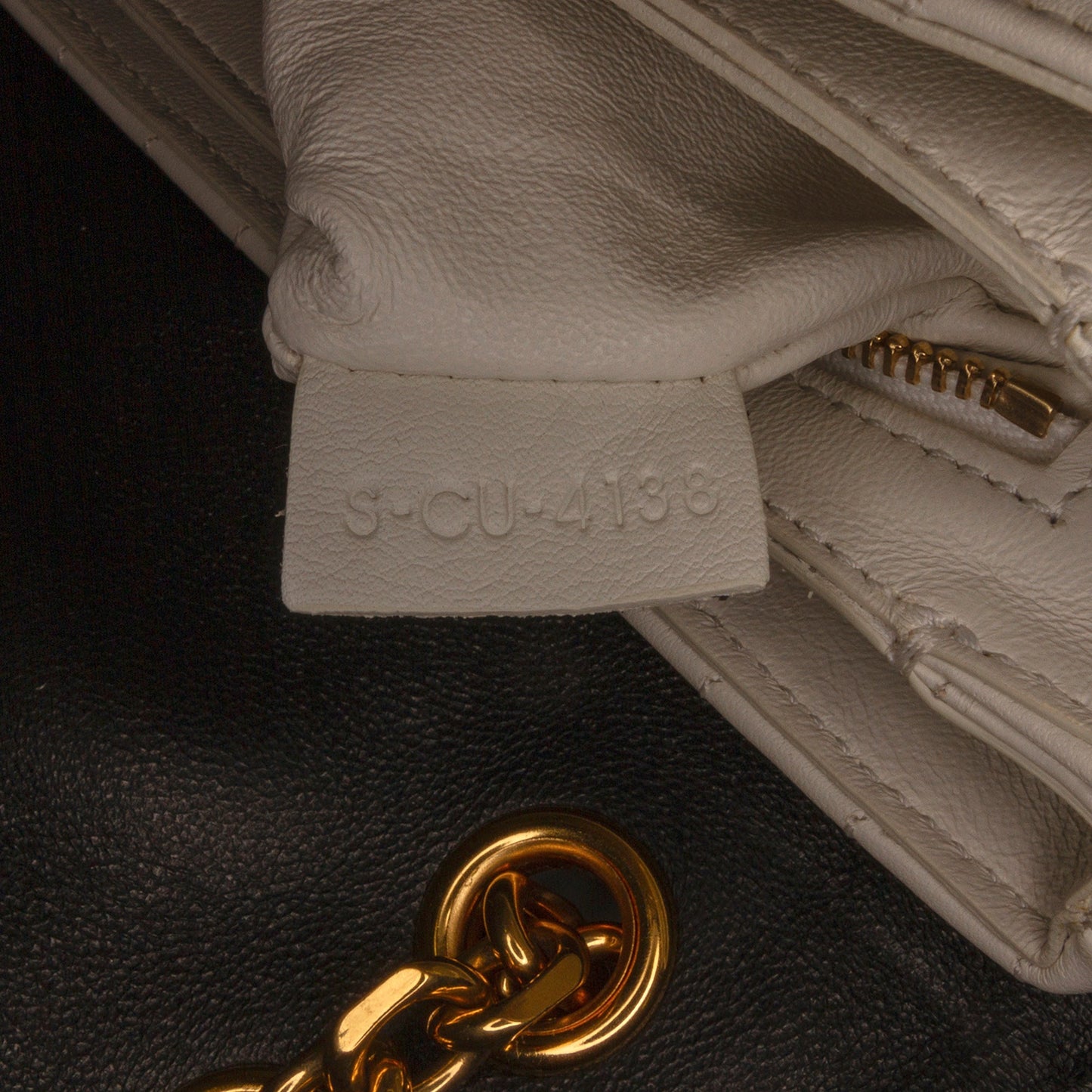Celine Medium Quilted C Bag White