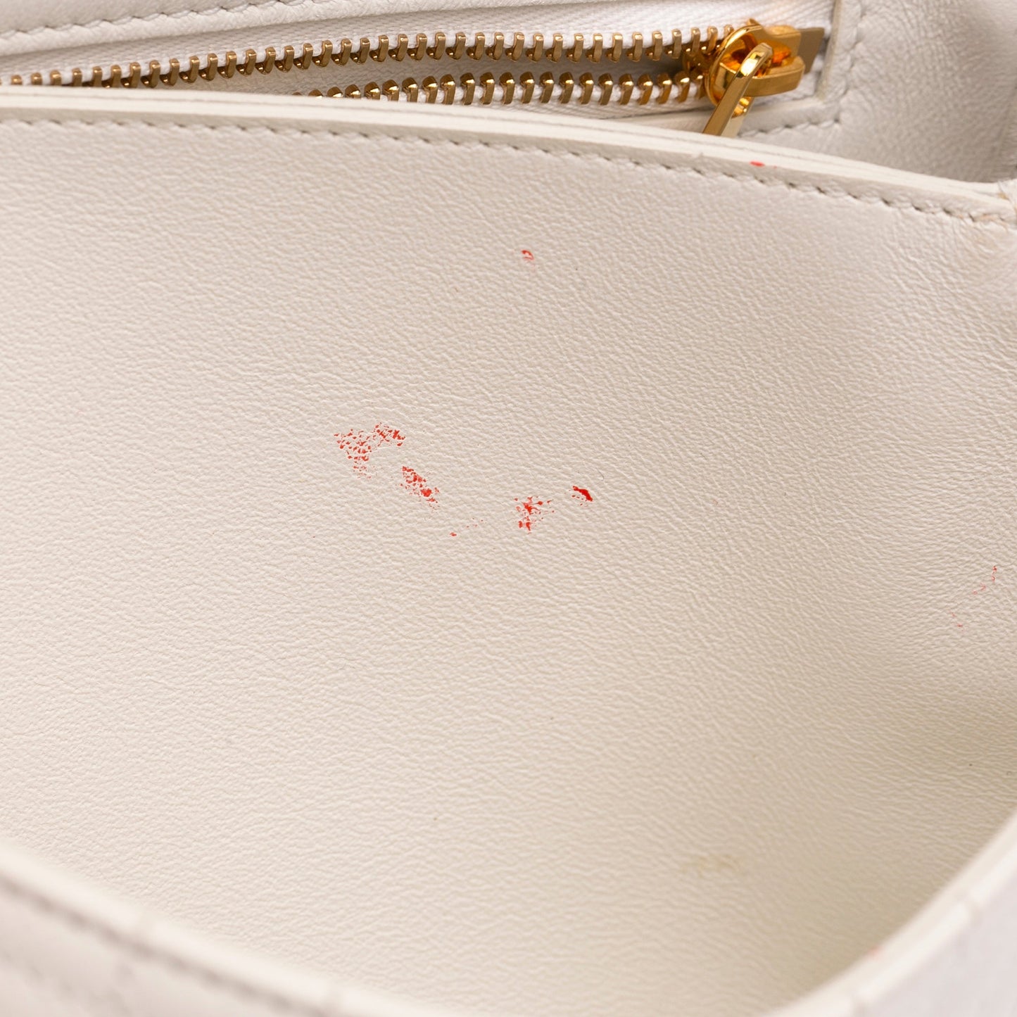 Celine Medium Quilted C Bag White