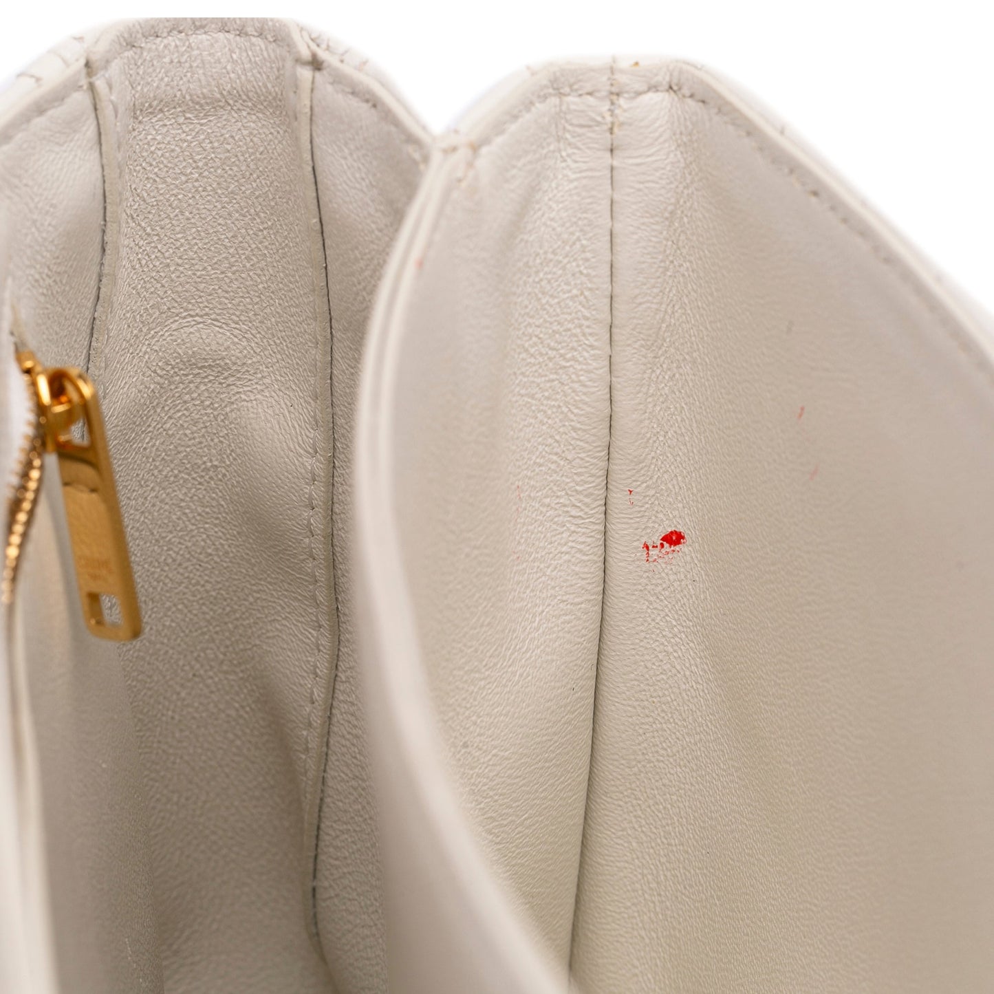 Celine Medium Quilted C Bag White