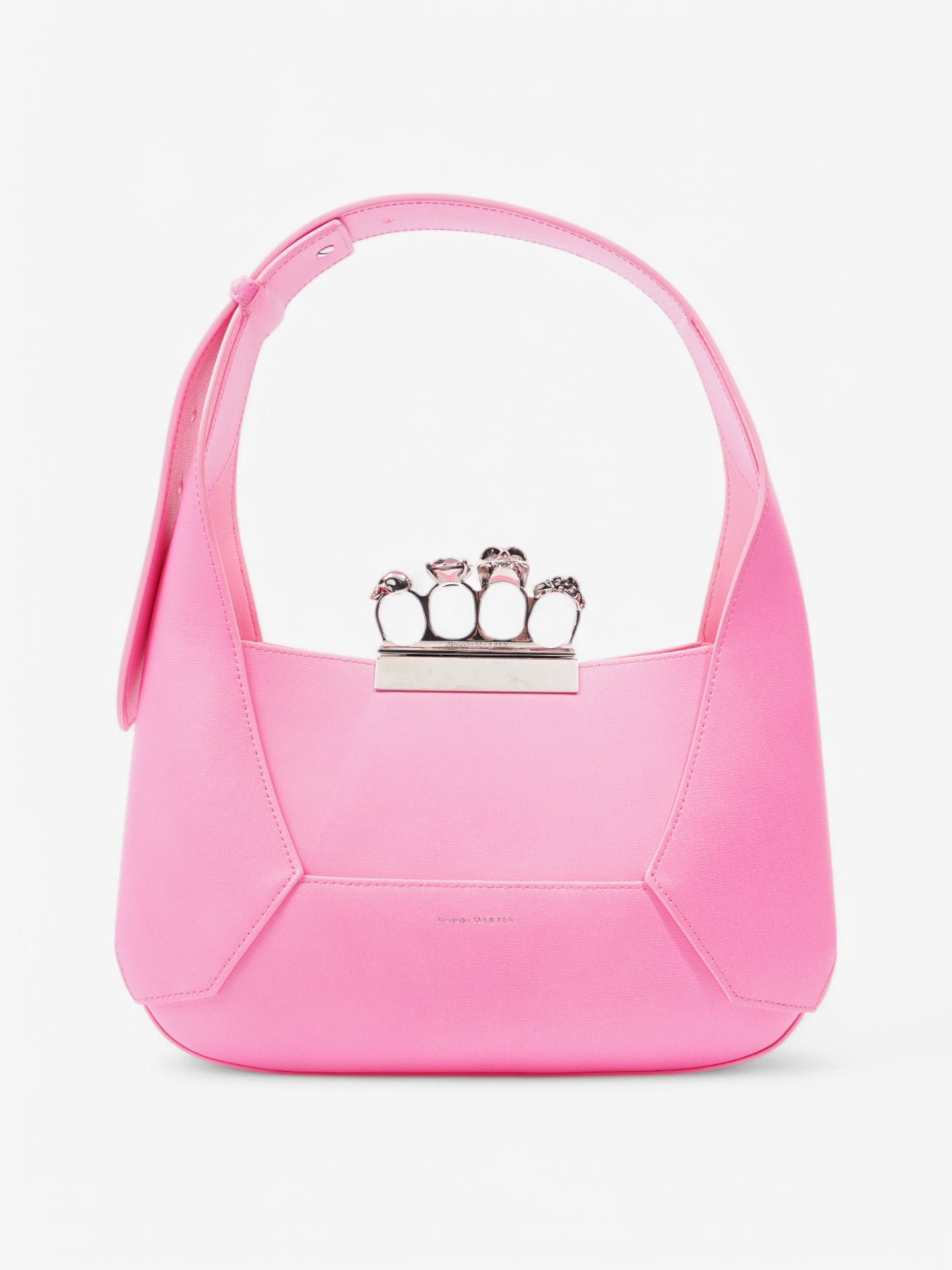 Alexander McQueen Hobo bag Neon Pink Leather 30 19 5