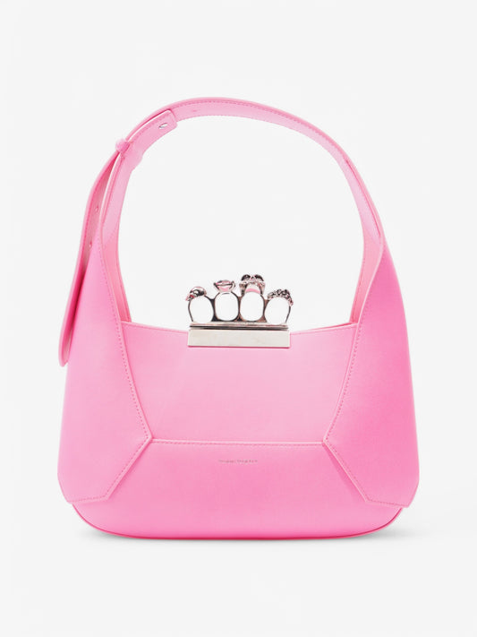Alexander McQueen Hobo bag Neon Pink Leather 30 19 5