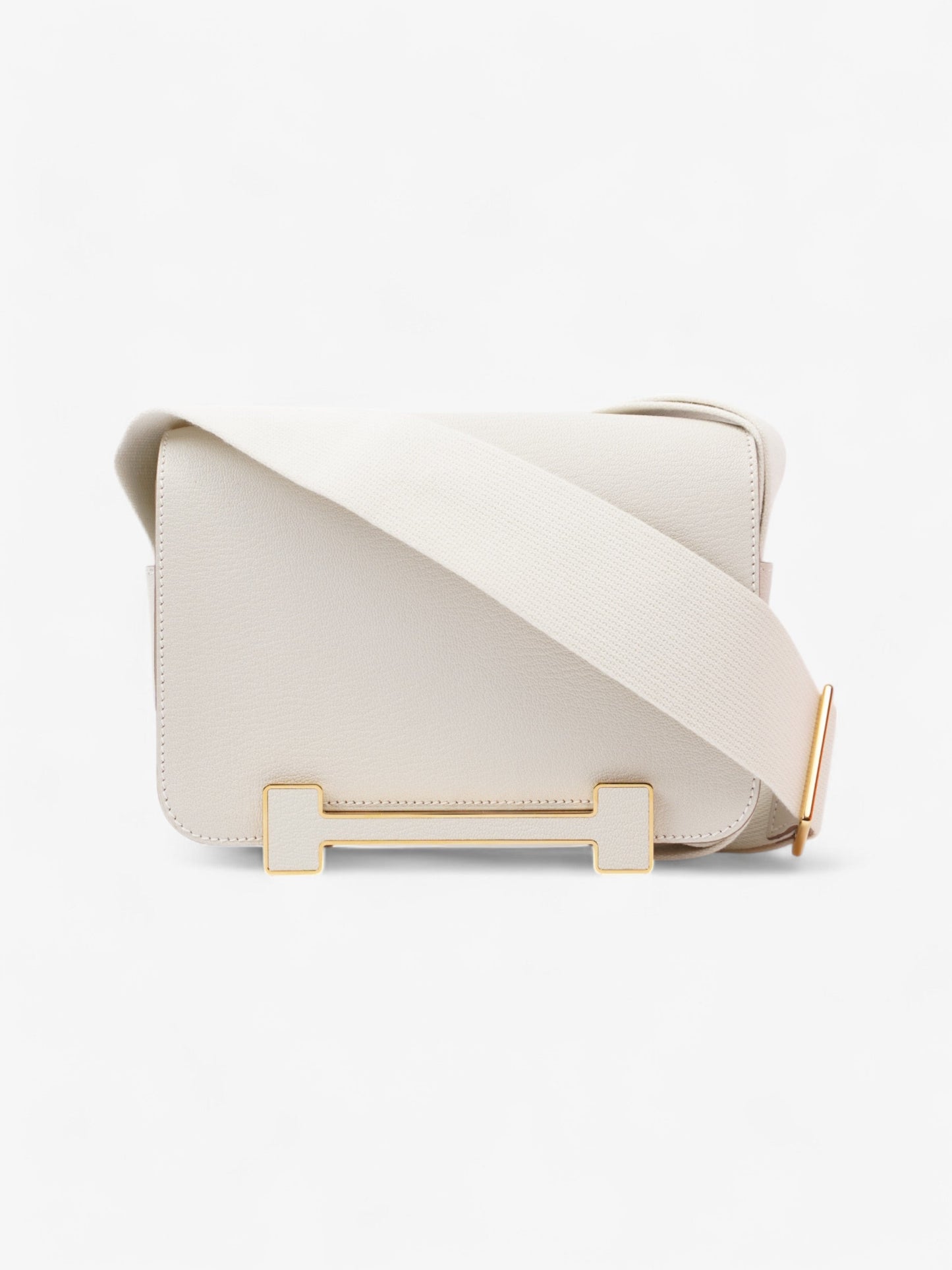 Hermes Geta Bag Mushroom Chevre Leather