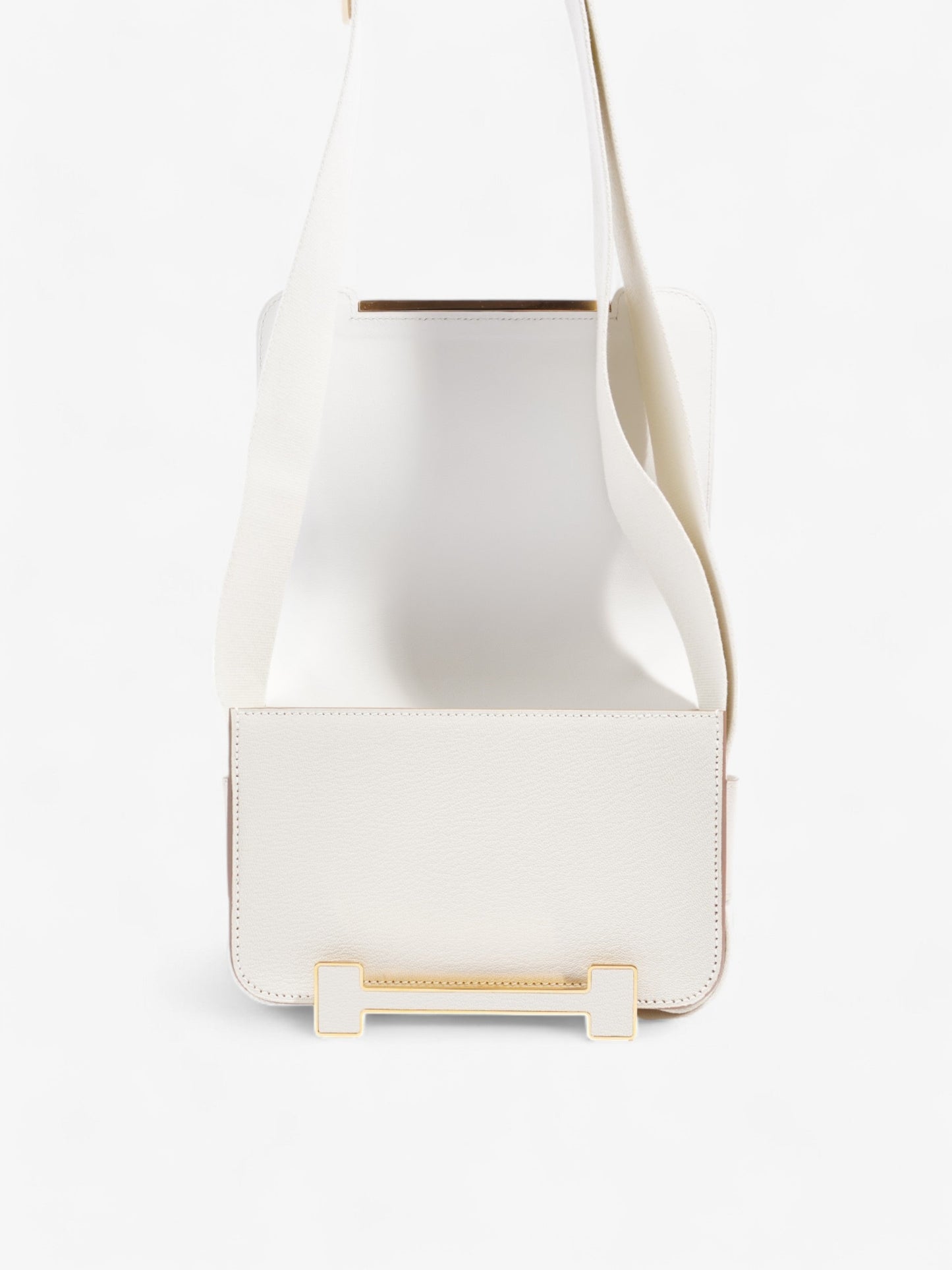 Hermes Geta Bag Mushroom Chevre Leather