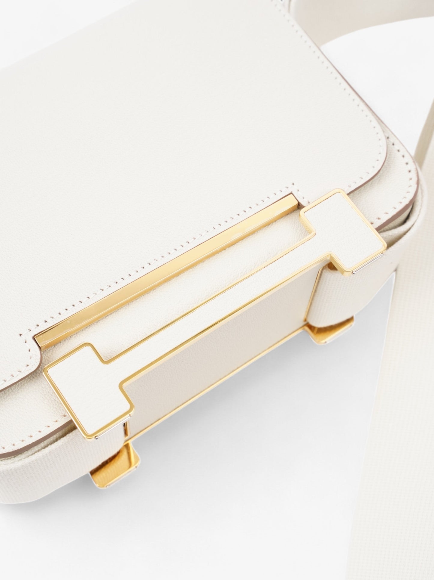 Hermes Geta Bag Mushroom Chevre Leather