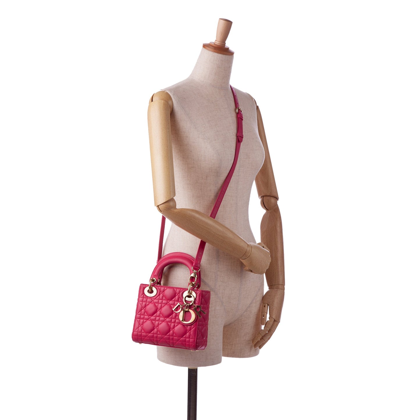 Dior Mini Lambskin Cannage Lady Dior Pink