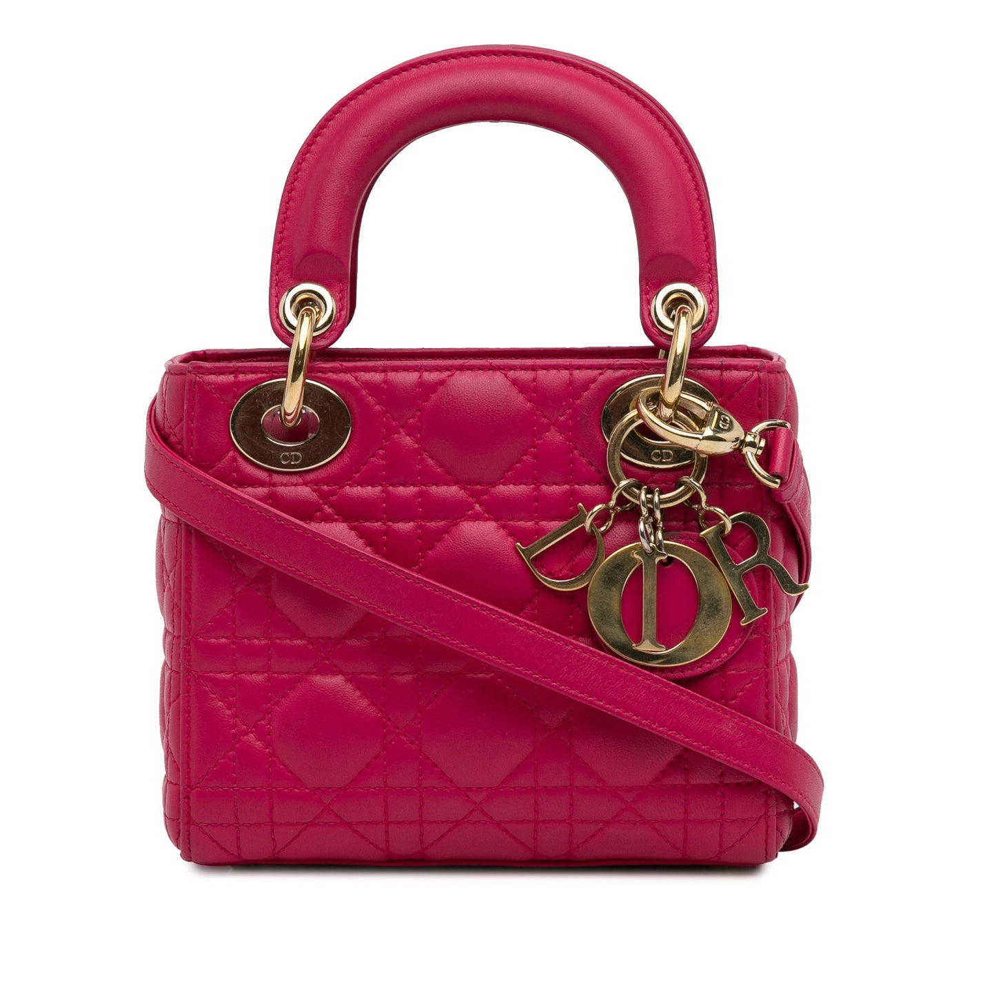 Dior Mini Lambskin Cannage Lady Dior Pink