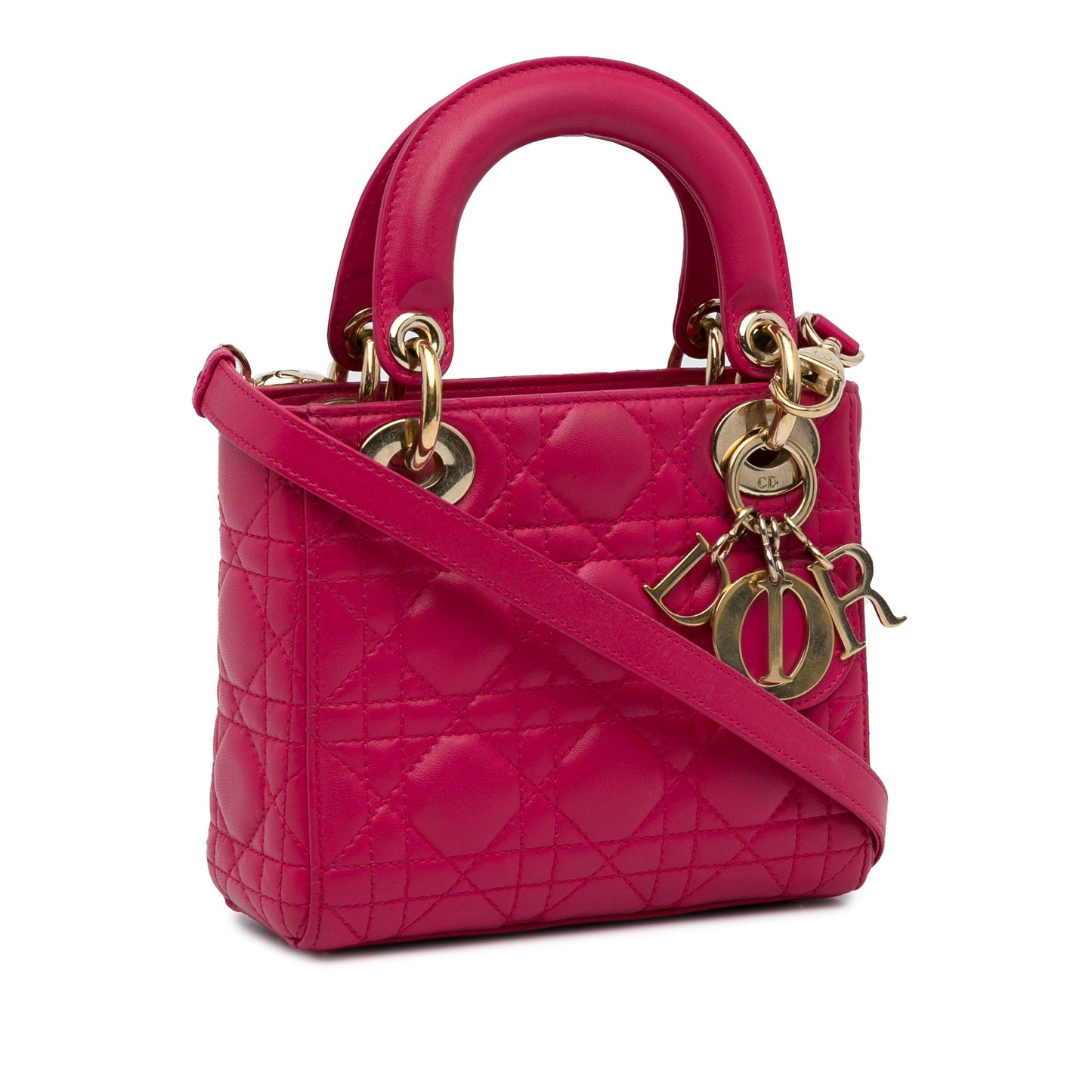 Dior Mini Lambskin Cannage Lady Dior Pink