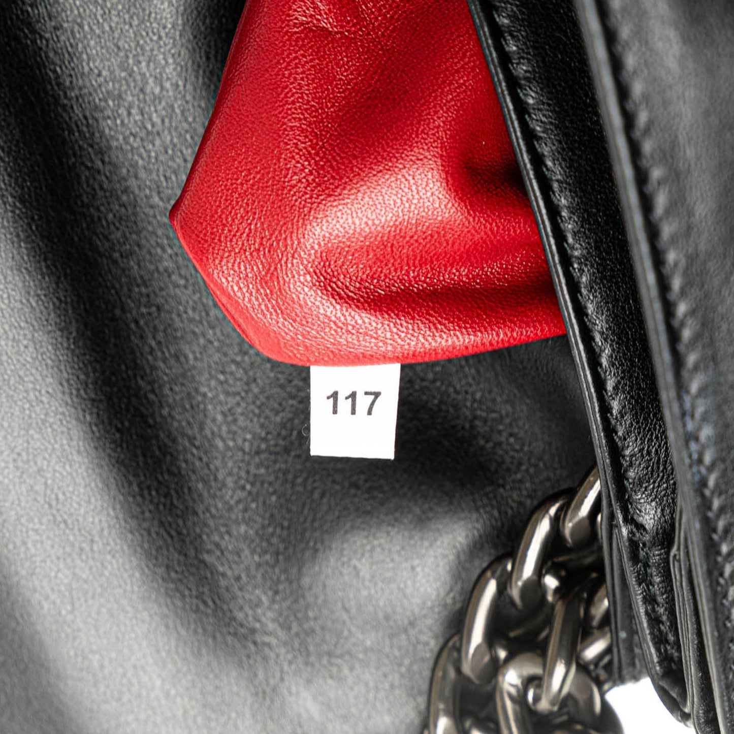 Prada Soft Calf Grommet Lock Flap Chain Shoulder Bag Black