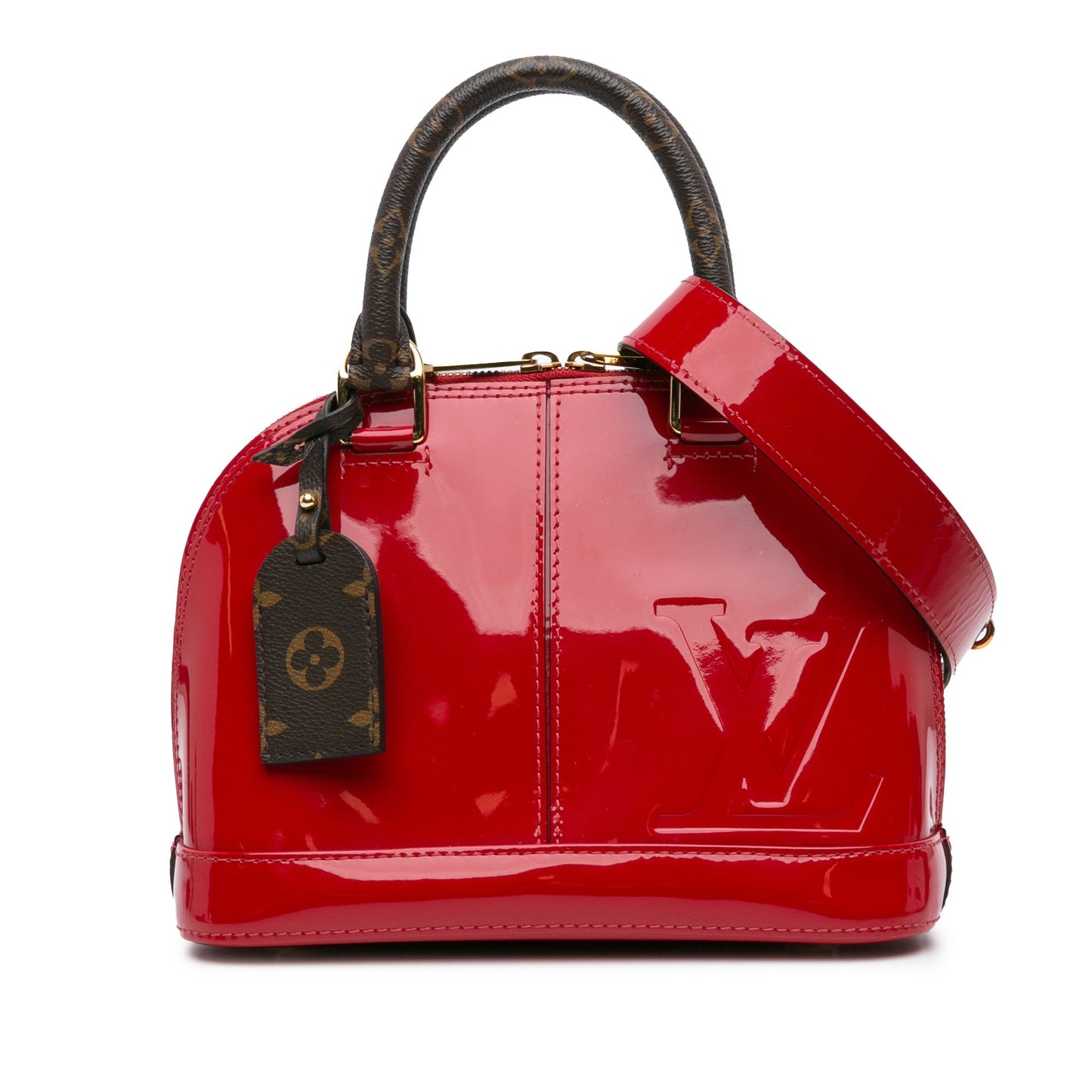 Louis Vuitton Vernis Miroir Alma BB Red