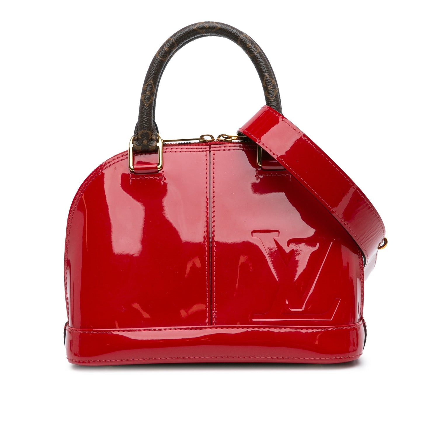 Louis Vuitton Vernis Miroir Alma BB Red