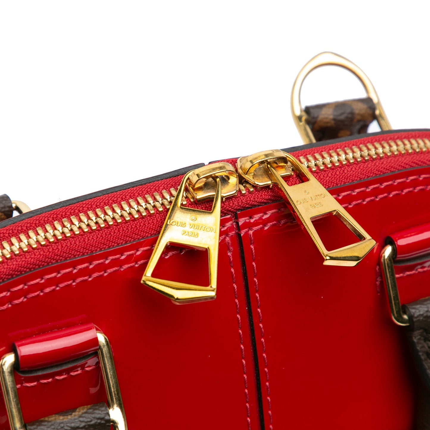 Louis Vuitton Vernis Miroir Alma BB Red