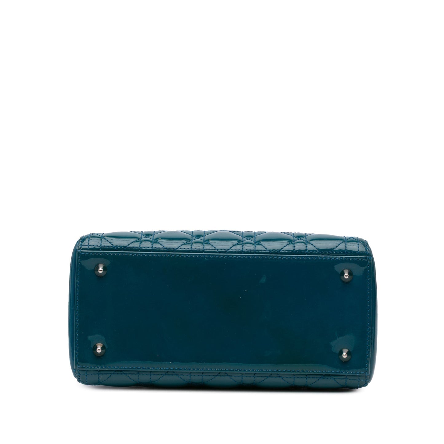 Dior Medium Patent Cannage Lady Dior Blue