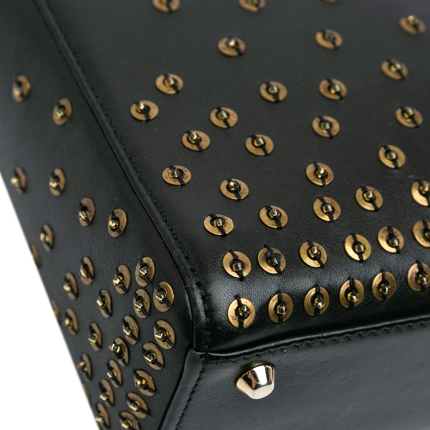 Dior Mini Calfskin Embellished Lady Dior Black