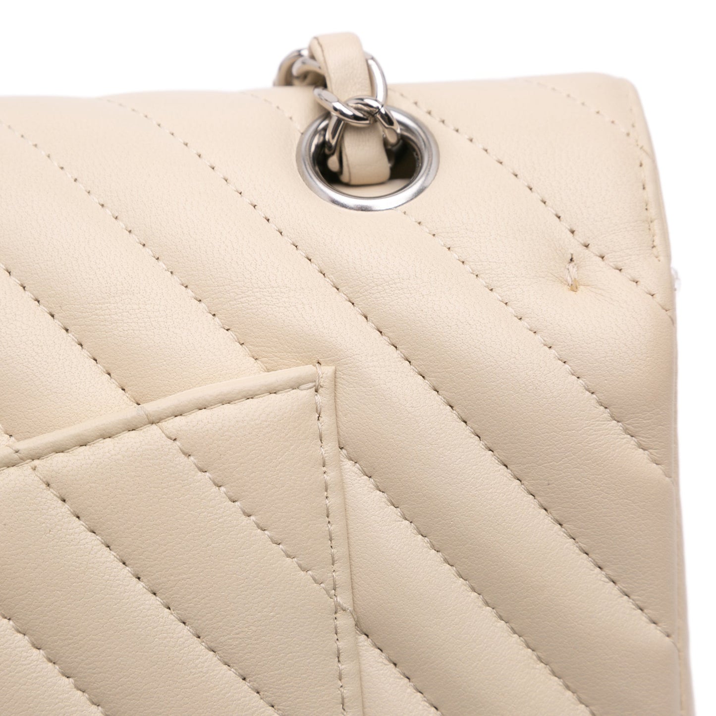 Chanel Medium Classic Chevron Lambskin Double Flap Brown