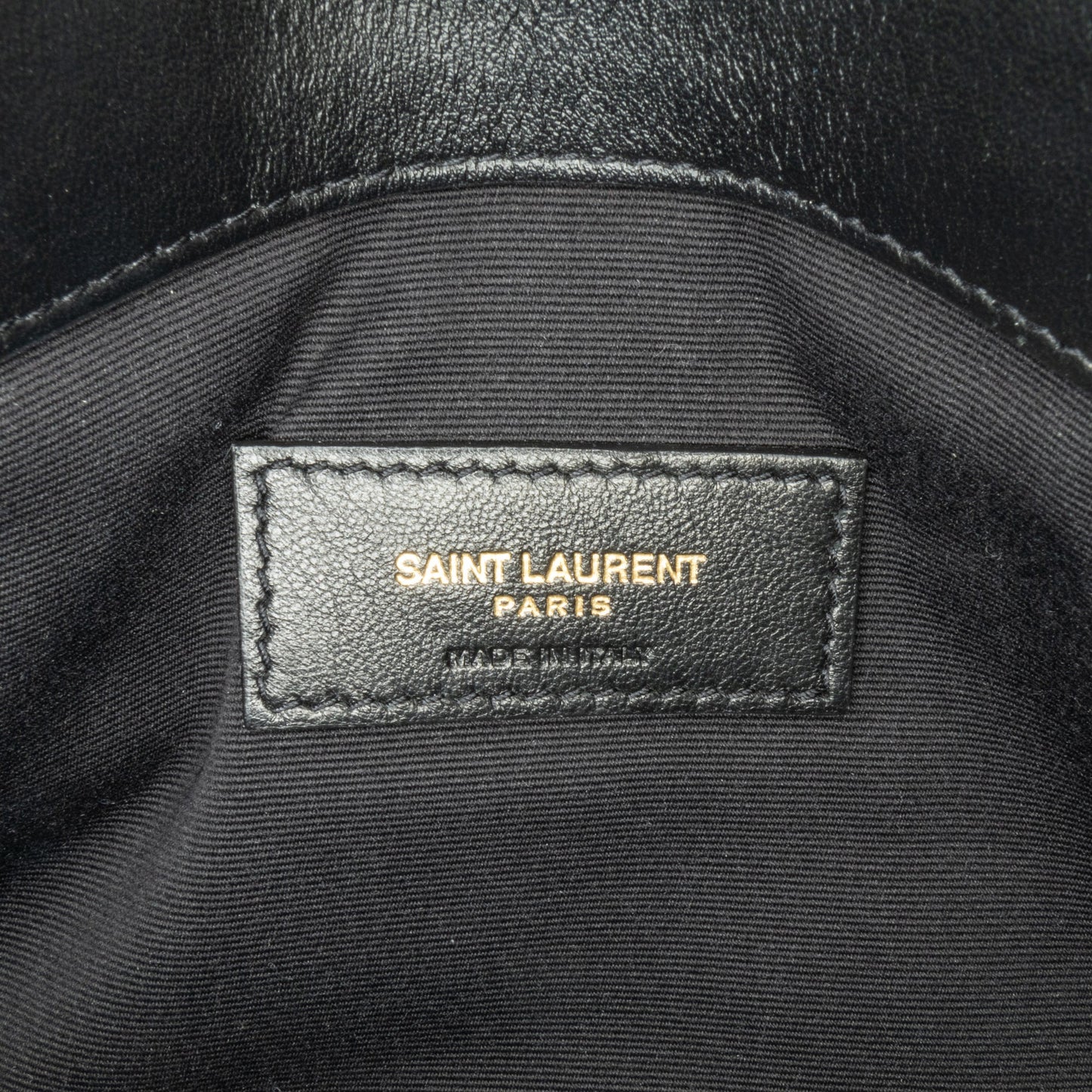 Saint Laurent Chevron Monogram Uptown Clutch Black