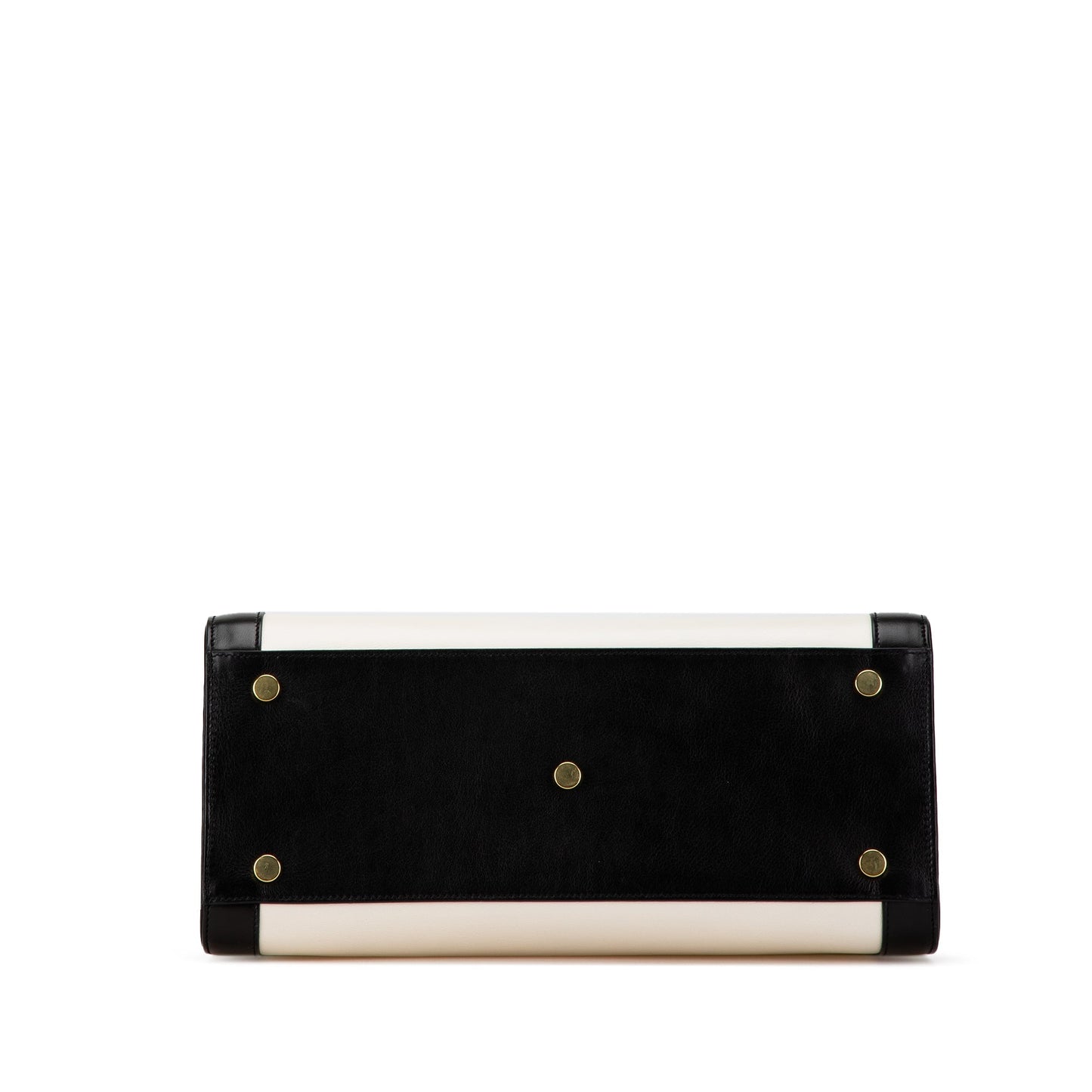Saint Laurent Small Bicolor Leather Sac de Jour Satchel White