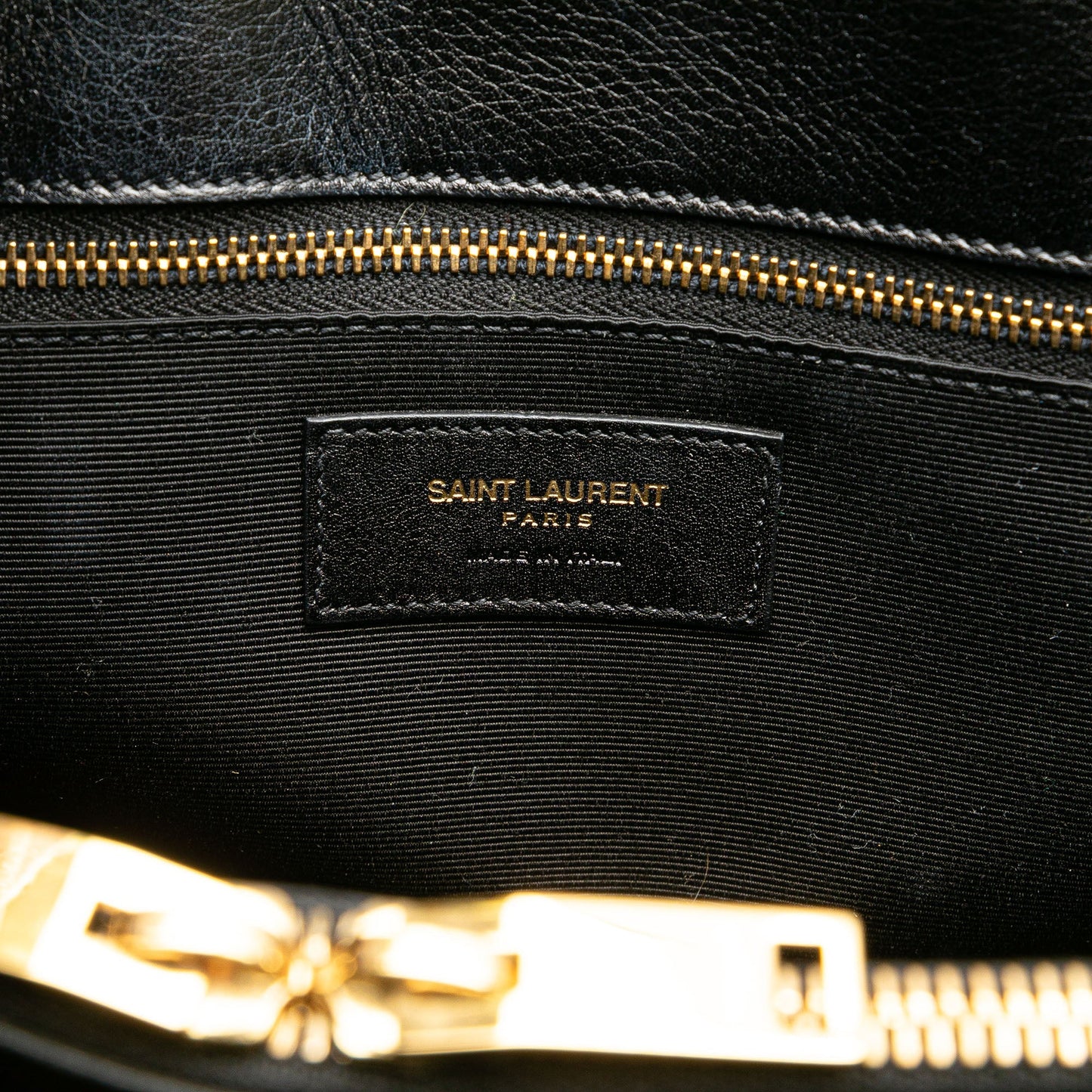 Saint Laurent Small Bicolor Leather Sac de Jour Satchel White