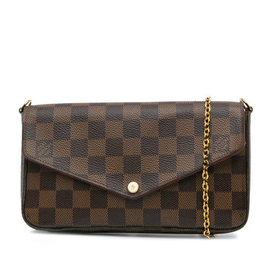 Louis Vuitton Damier Ebene Pochette Felicie Brown