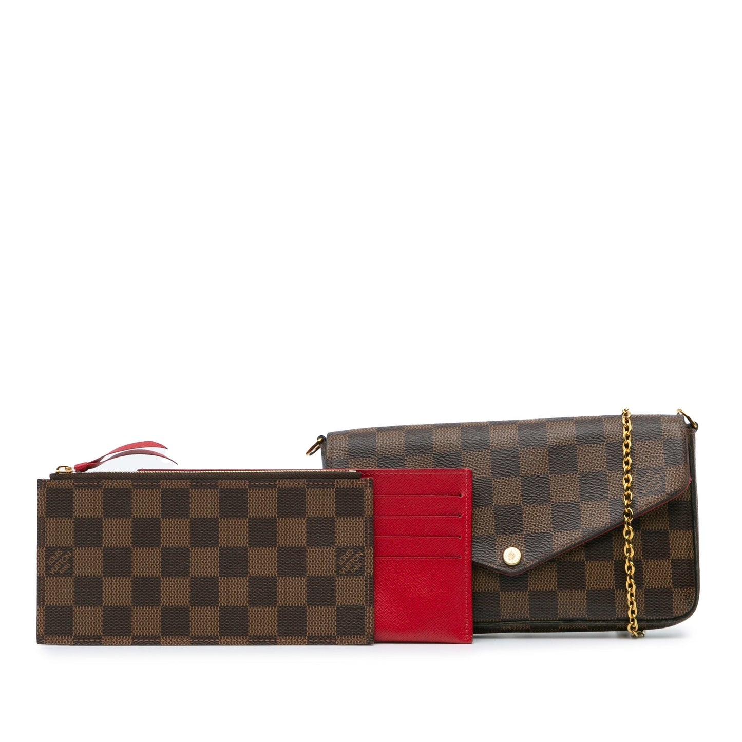Louis Vuitton Damier Ebene Pochette Felicie Brown