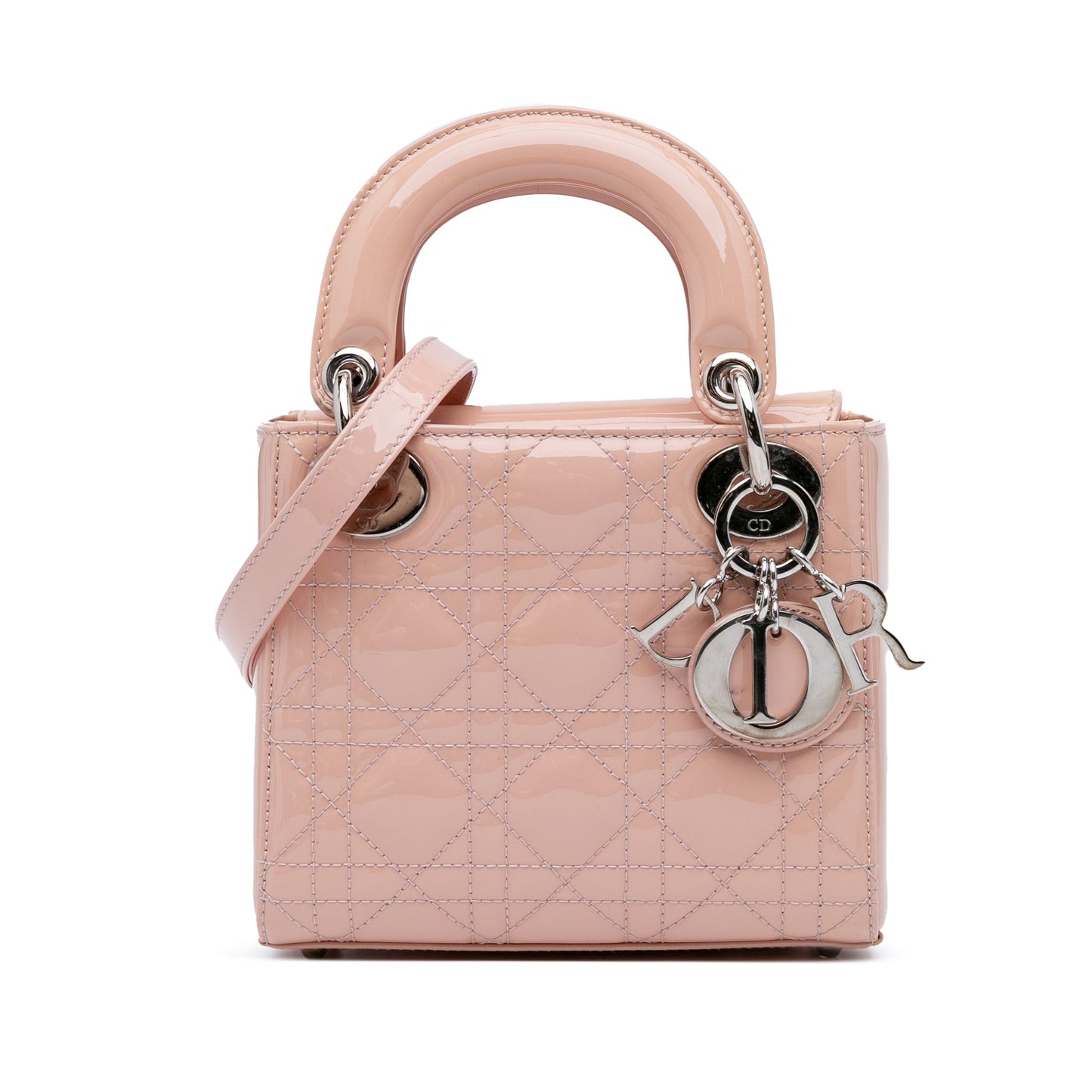 Dior Mini Patent Cannage Lady Dior Pink