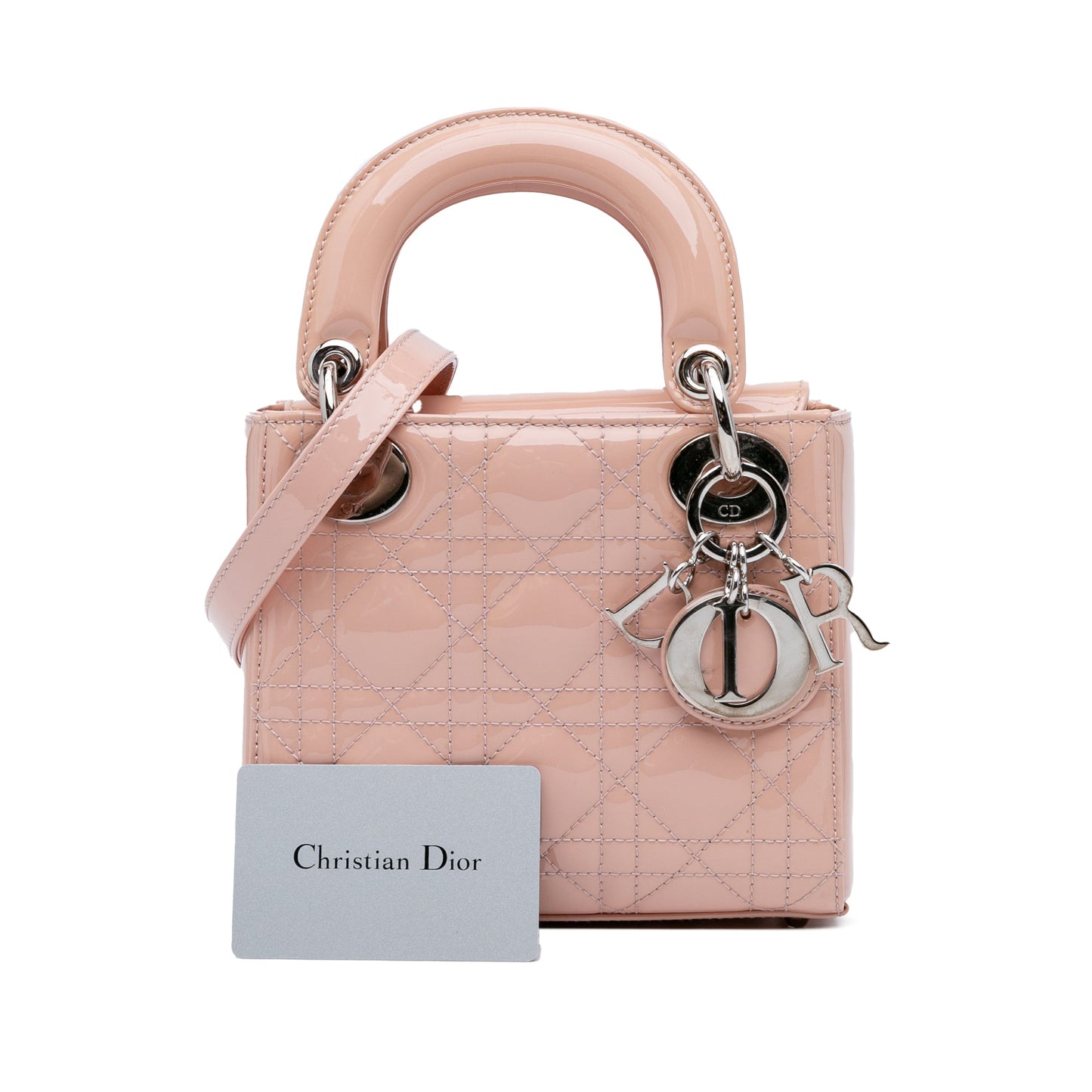 Dior Mini Patent Cannage Lady Dior Pink