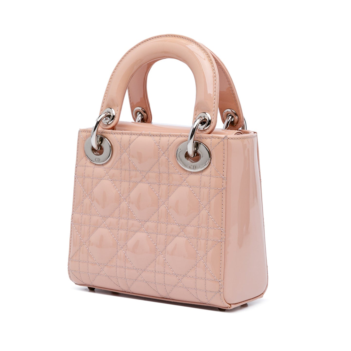 Dior Mini Patent Cannage Lady Dior Pink