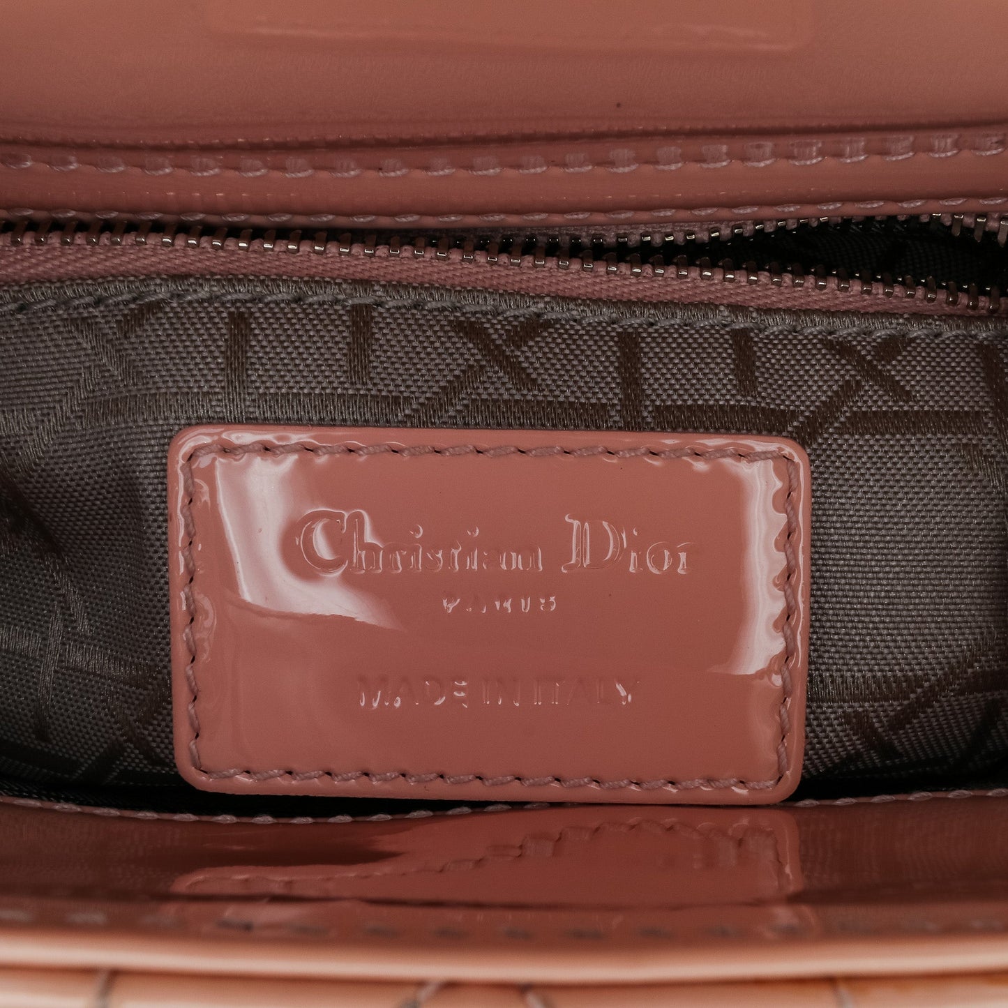 Dior Mini Patent Cannage Lady Dior Pink