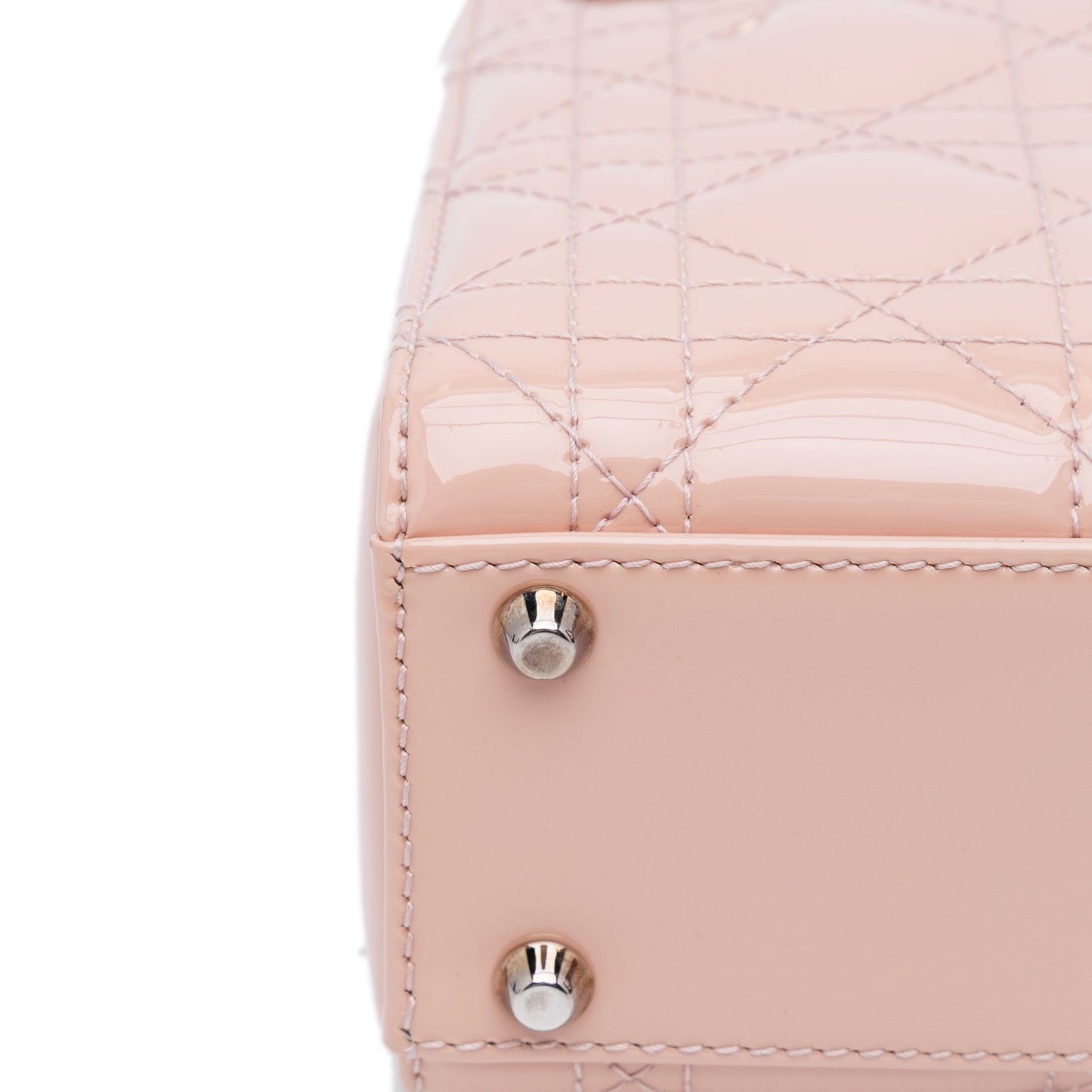 Dior Mini Patent Cannage Lady Dior Pink