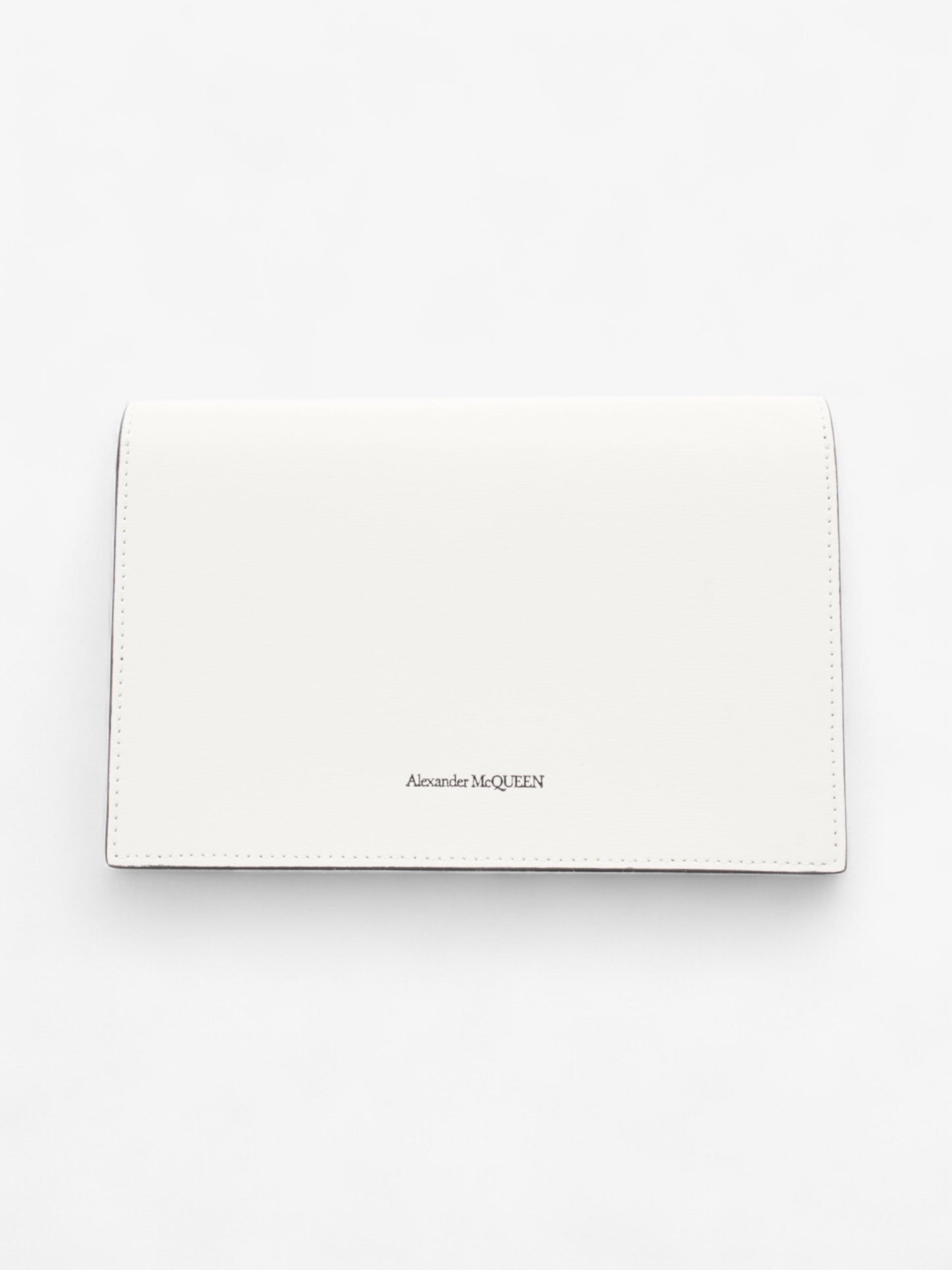 Alexander McQueen Skull Crossbody Bag White  / Black Leather
