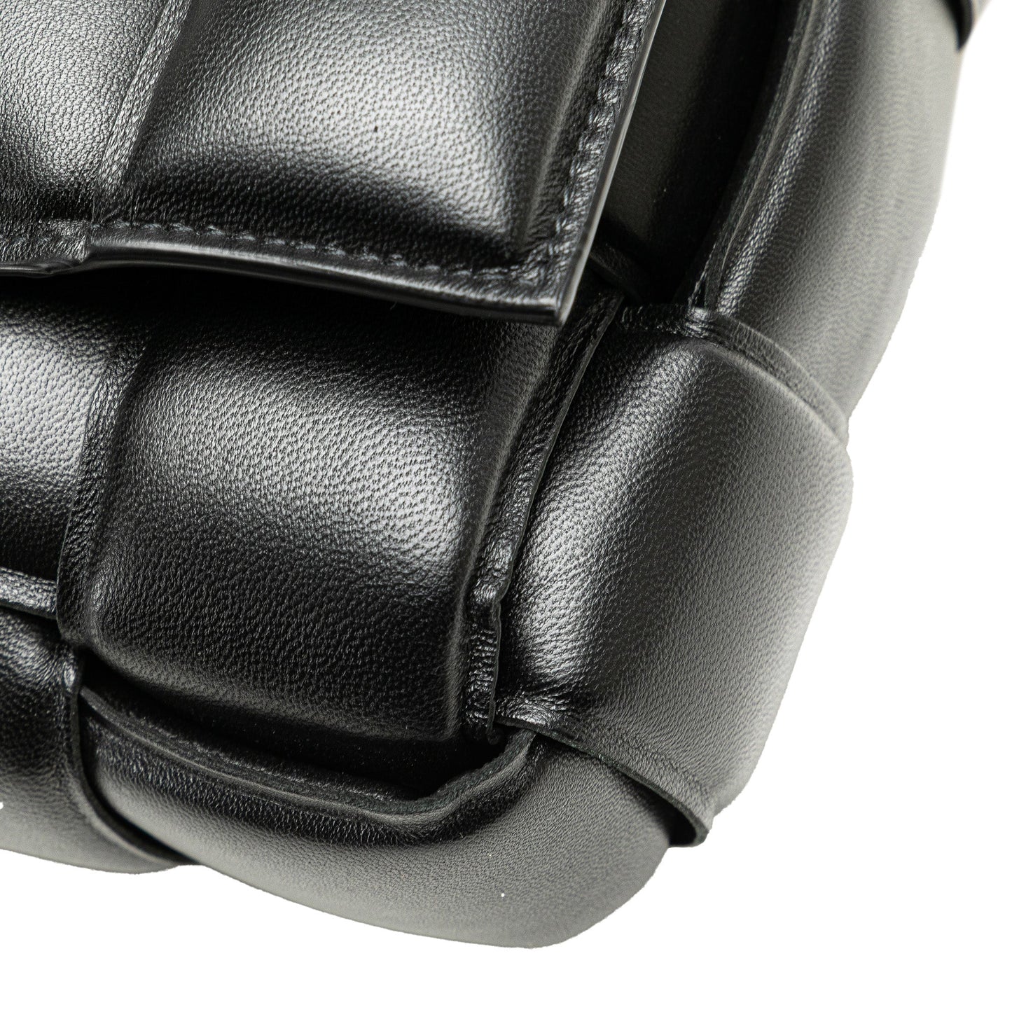 Bottega Veneta Nappa Intrecciato Padded Chain Cassette Satchel Black