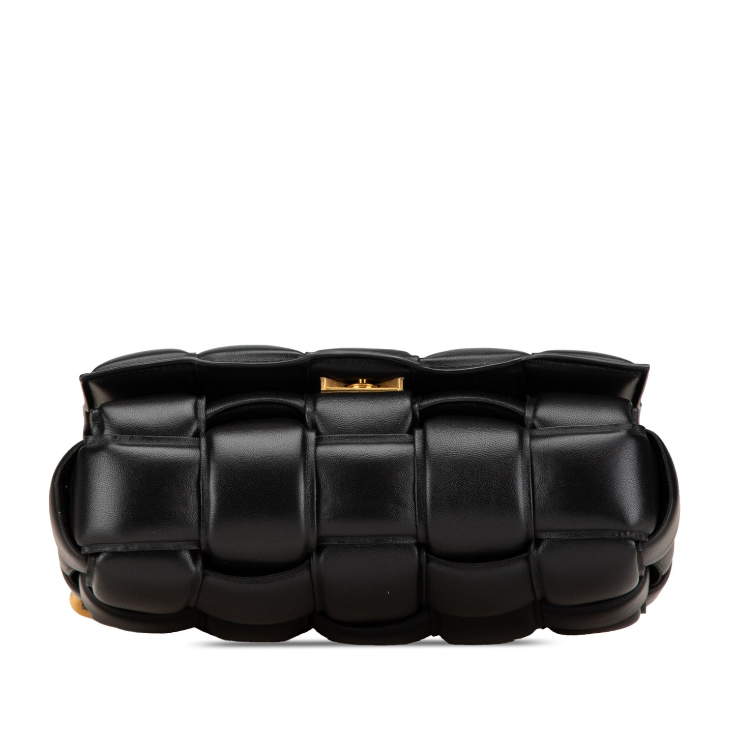 Bottega Veneta Nappa Intrecciato Padded Chain Cassette Satchel Black