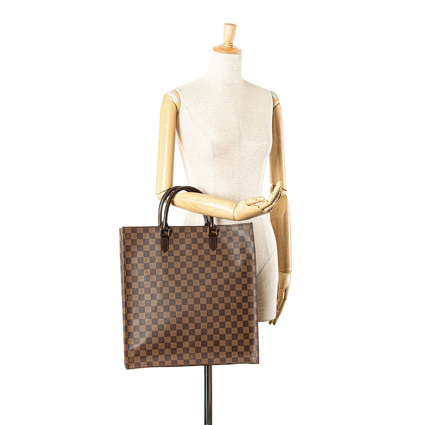 Louis Vuitton Damier Ebene Sac Plat Brown