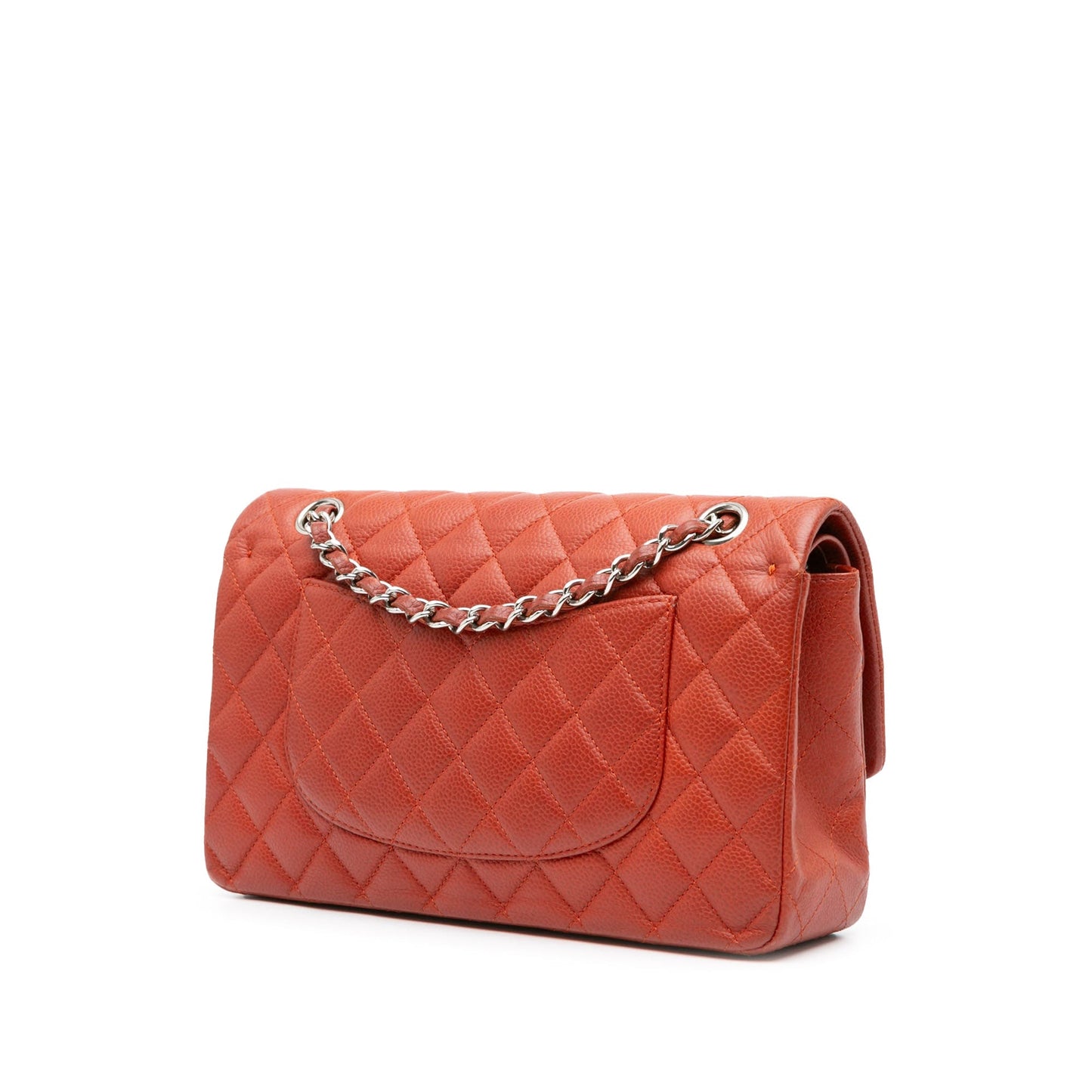 Chanel Medium Classic Caviar Double Flap Orange