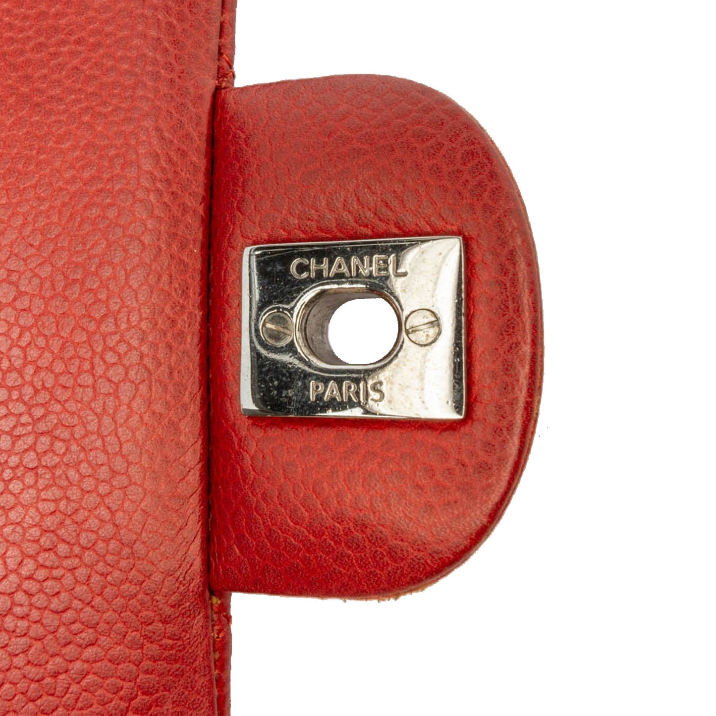 Chanel Medium Classic Caviar Double Flap Orange