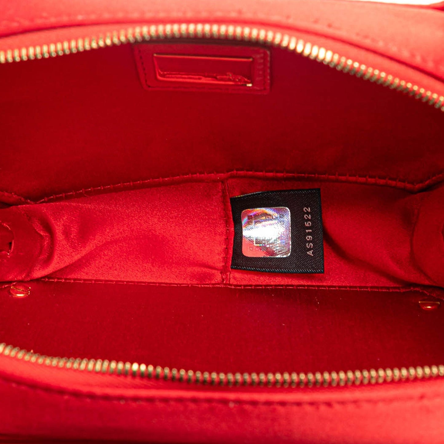 Fendi Mini FF PVC Satin Tassel Crossbody Red