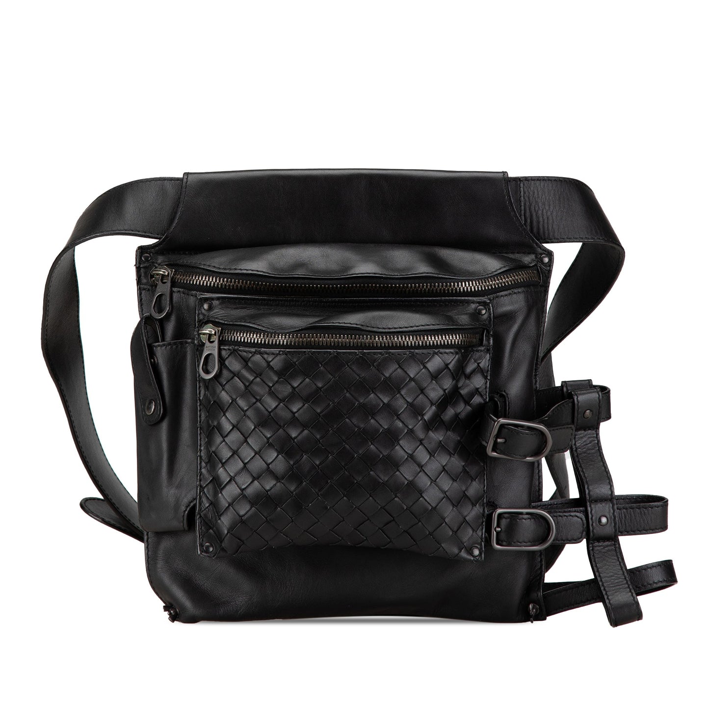 Bottega Veneta Nappa Intrecciato Utility Belt Bag Black