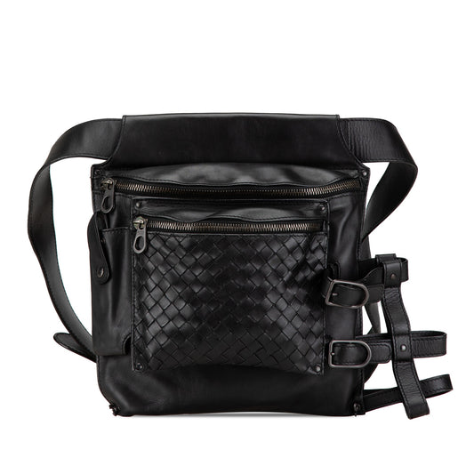 Bottega Veneta Nappa Intrecciato Utility Belt Bag Black