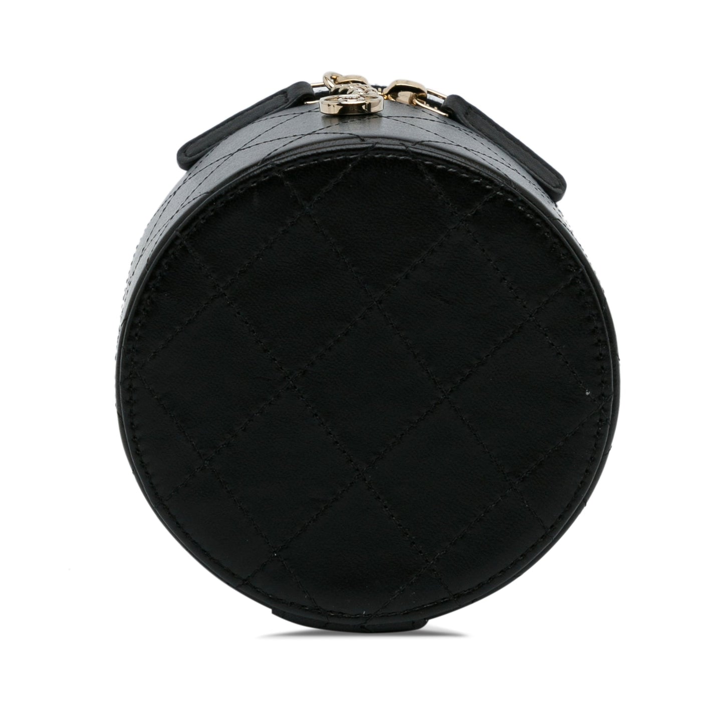 Chanel Mini CC Round Chain Vanity Bag Black