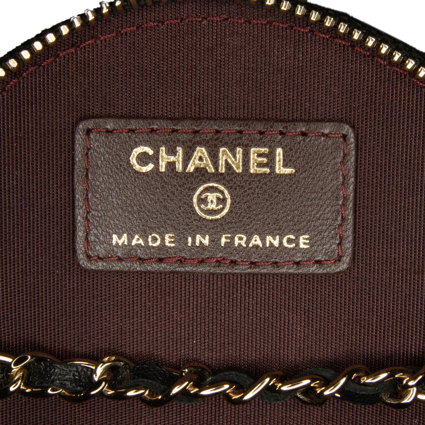 Chanel Mini CC Round Chain Vanity Bag Black