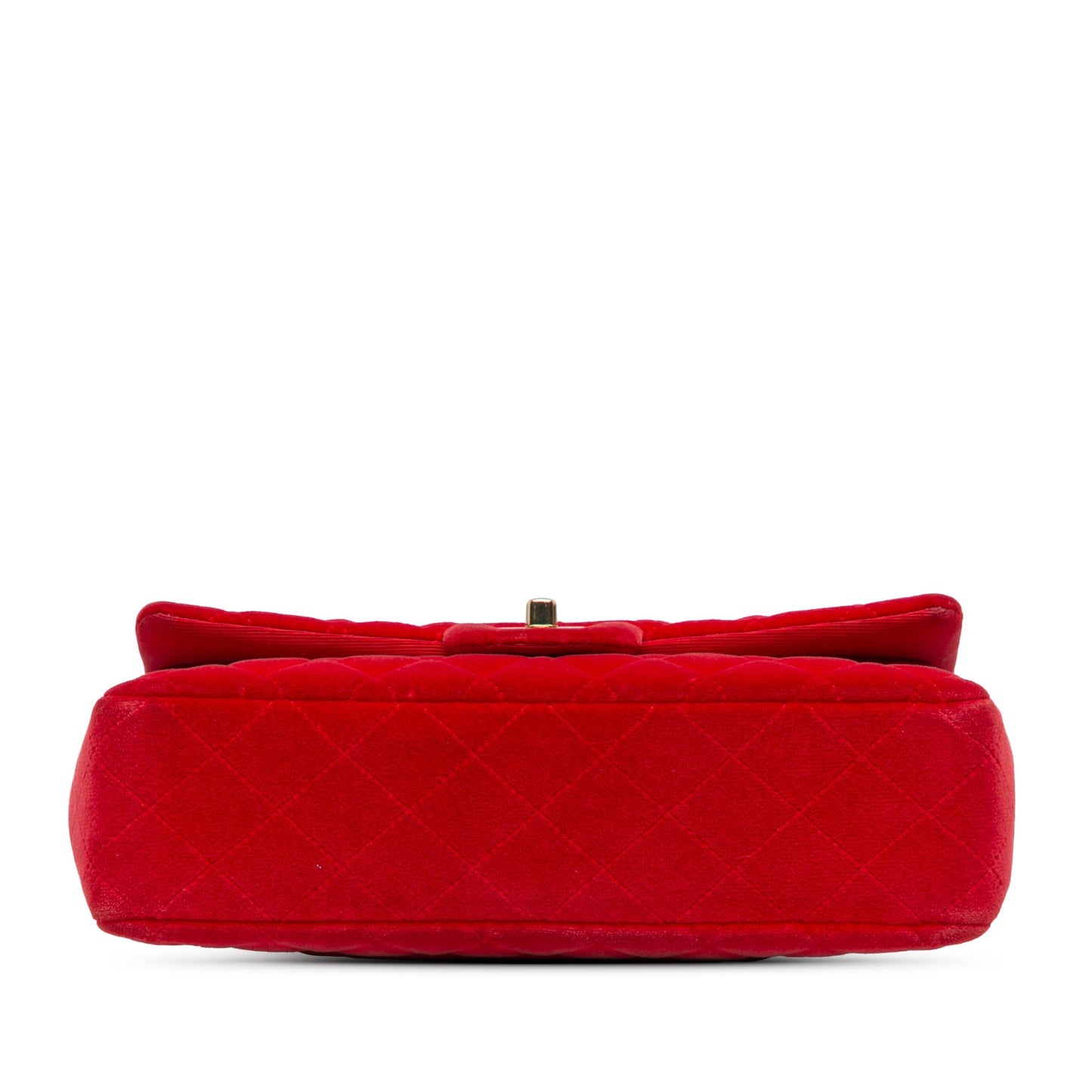 Chanel Medium Classic Velvet Double Flap Red