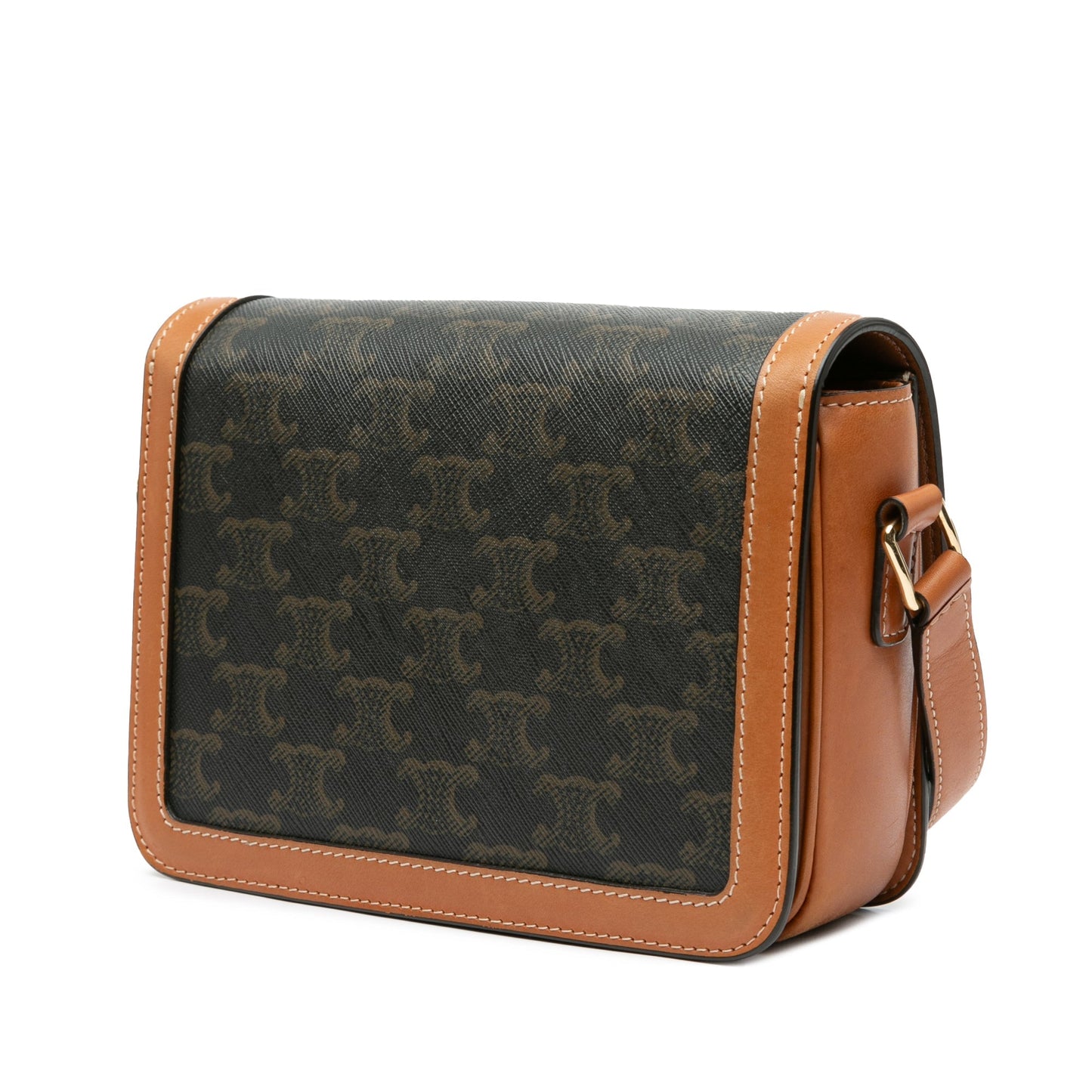 Celine Teen Coated Canvas Triomphe Crossbody Brown
