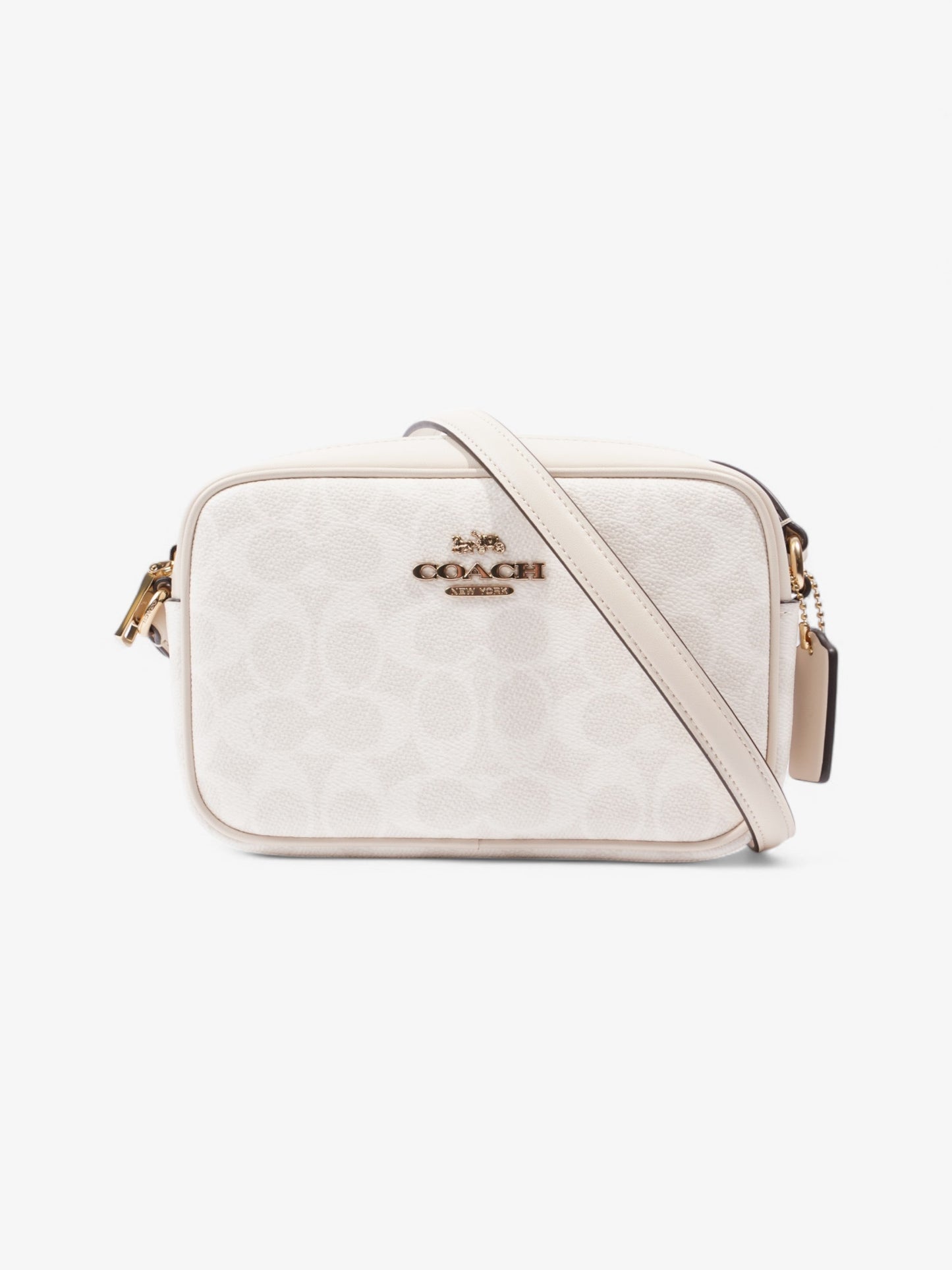 Coach Jamie Camera Bag White Coated Canvas Mini