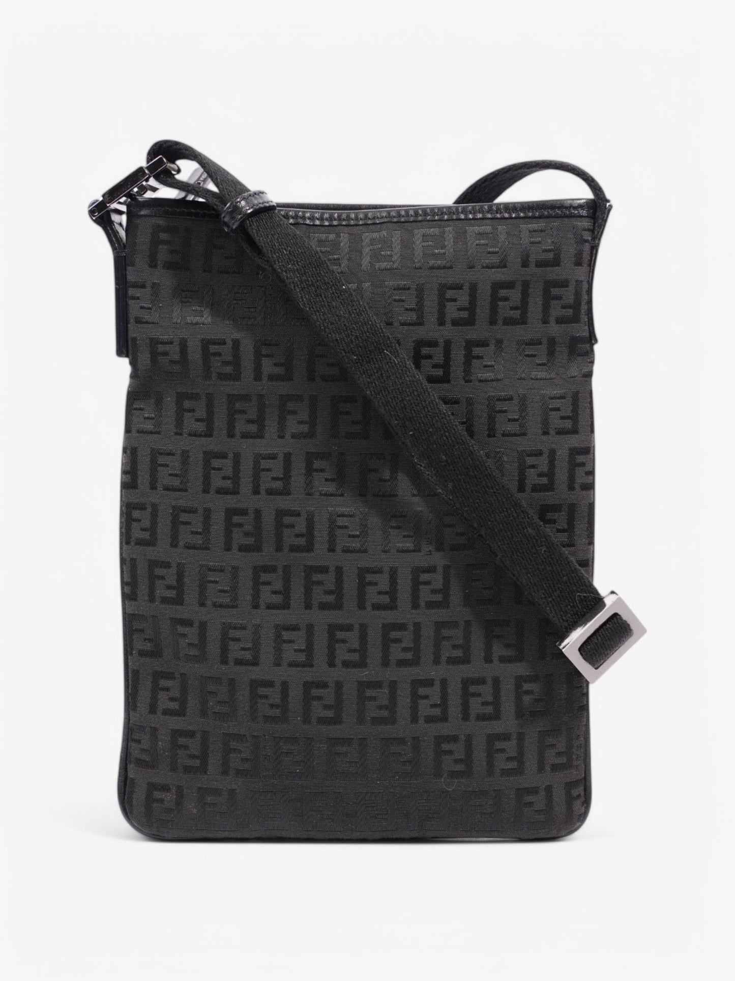 Fendi FF Messenger Bag Black Canvas