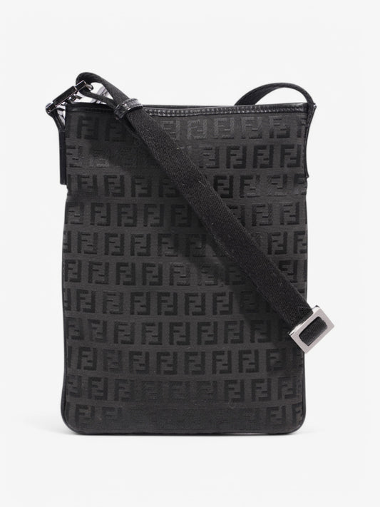 Fendi FF Messenger Bag Black Canvas