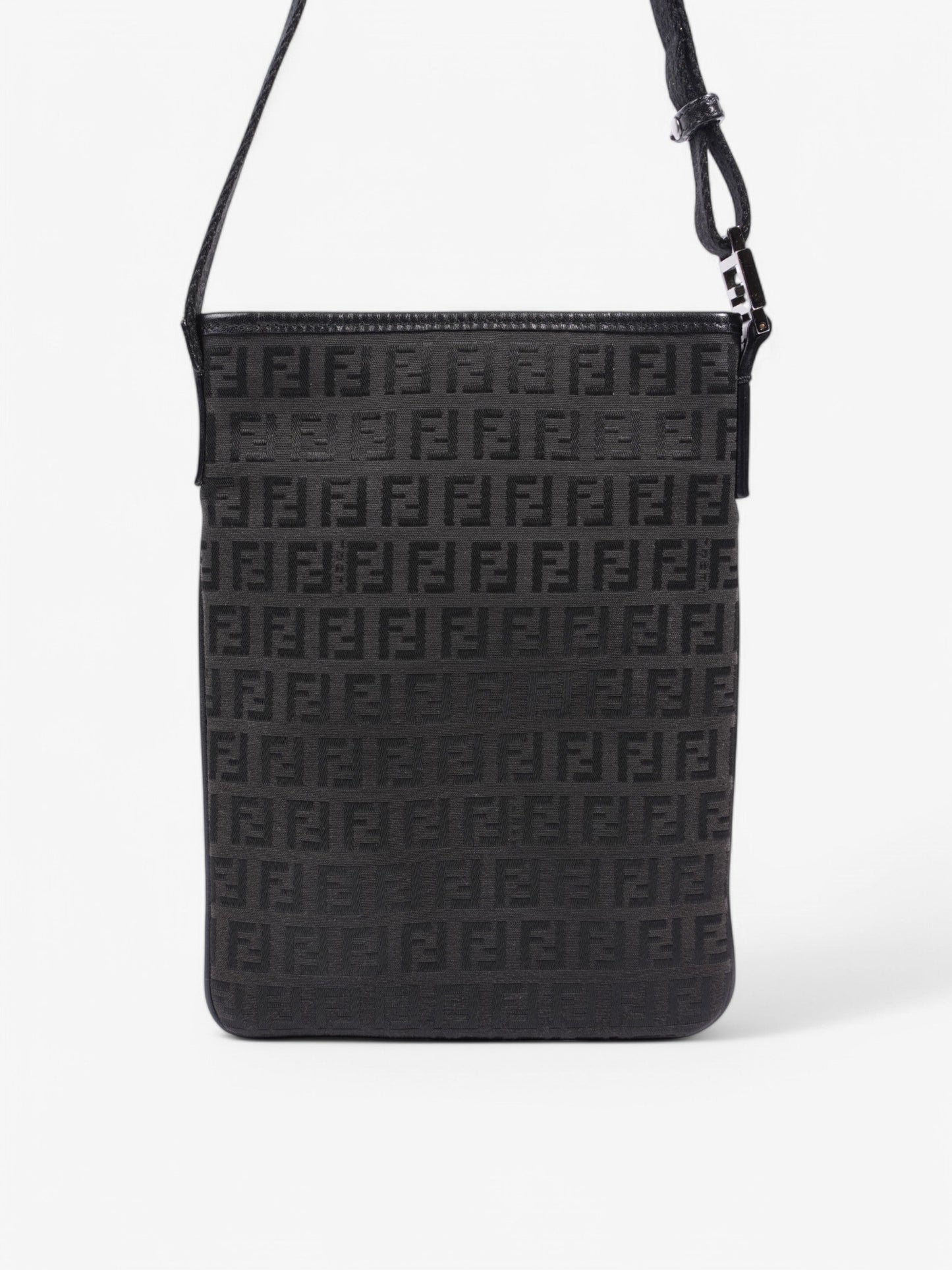 Fendi FF Messenger Bag Black Canvas