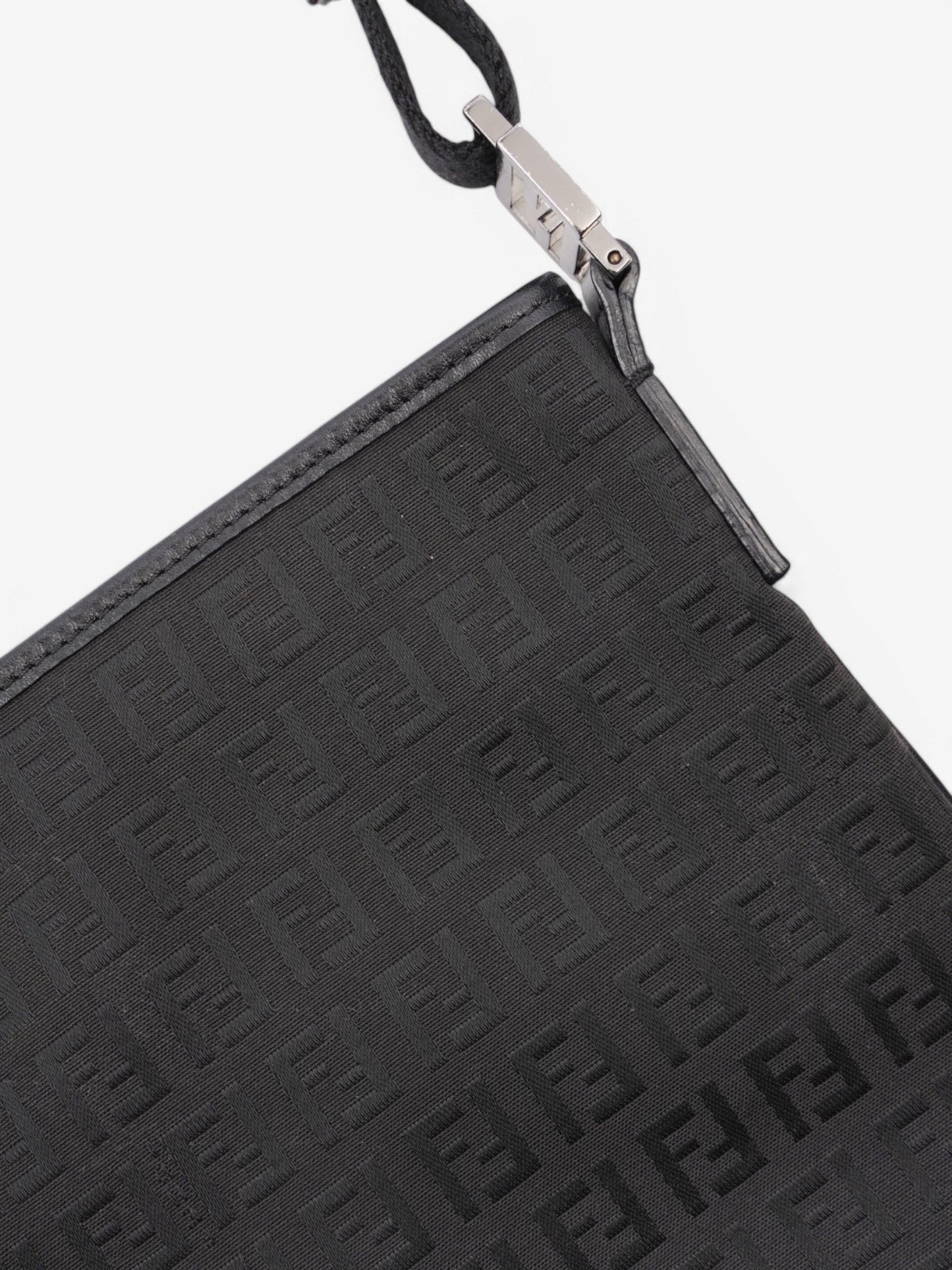 Fendi FF Messenger Bag Black Canvas