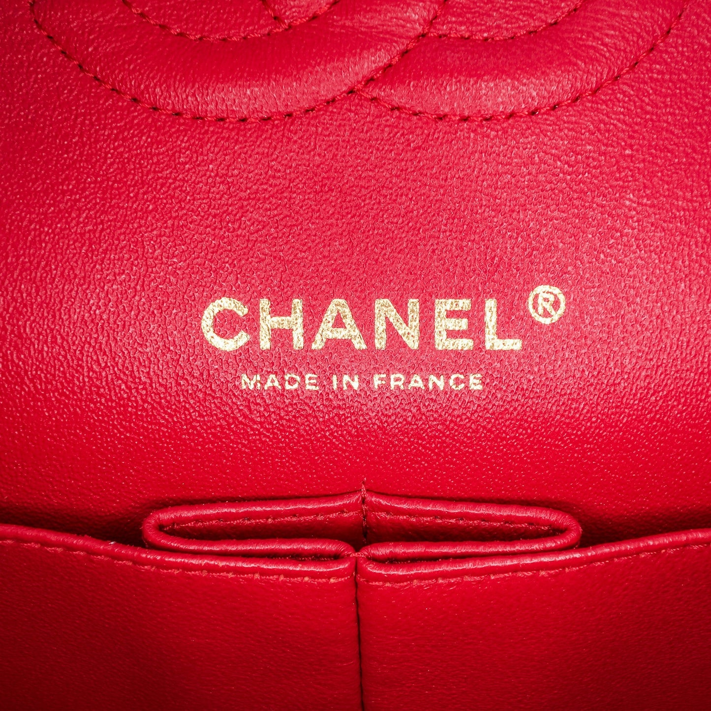 Chanel Medium Classic Lambskin Double Flap Red