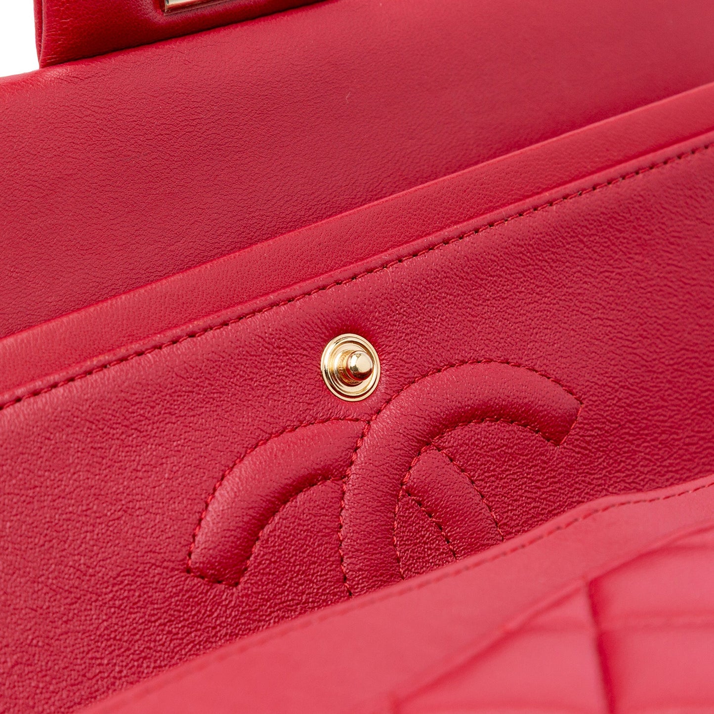 Chanel Medium Classic Lambskin Double Flap Red