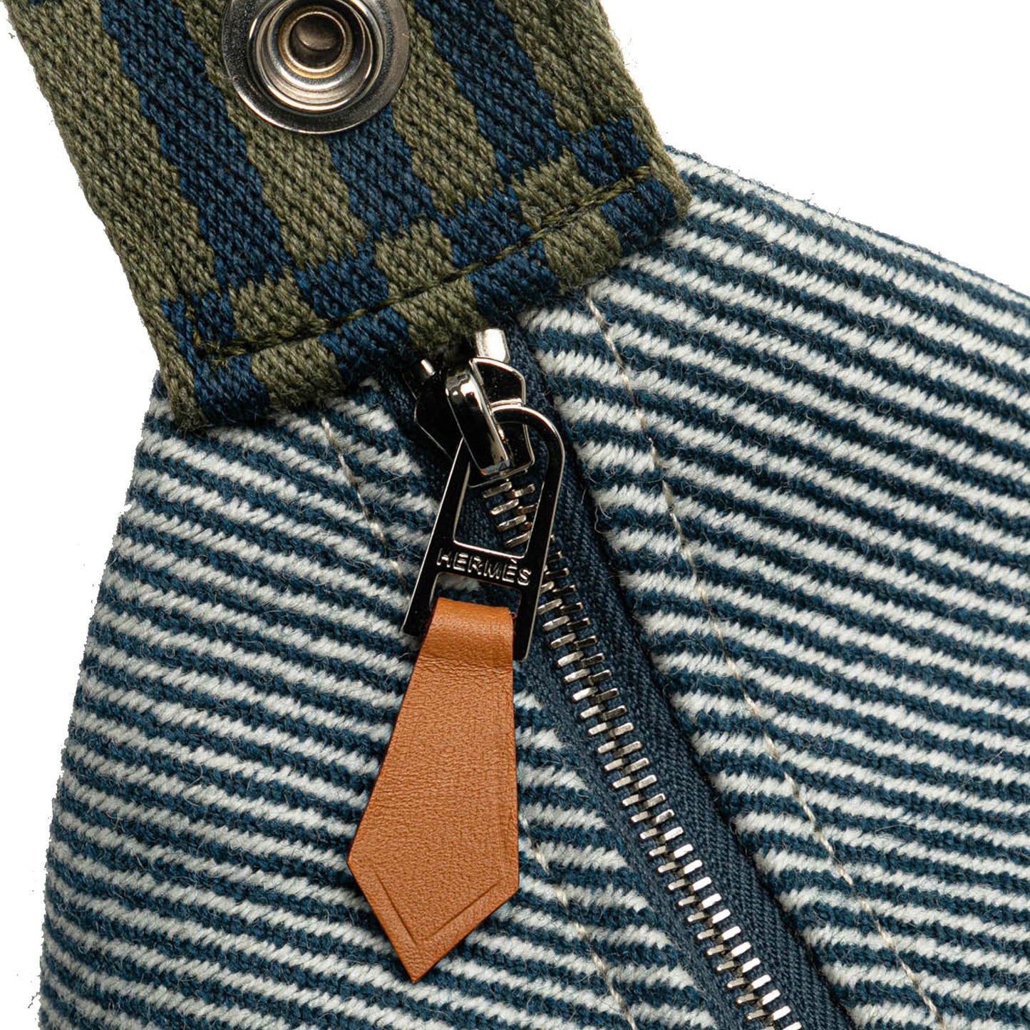 Hermès Small Wool Bride A Brac H Natte Case Blue